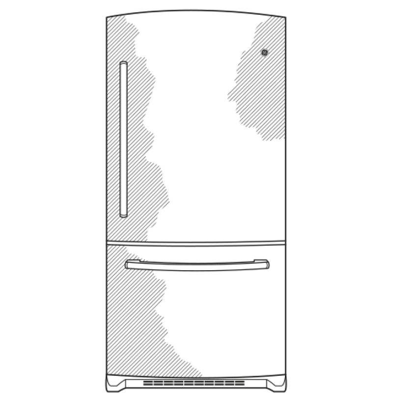 20.3 Cu. Ft. Bottom Freezer Refrigerator GDE20GMHES