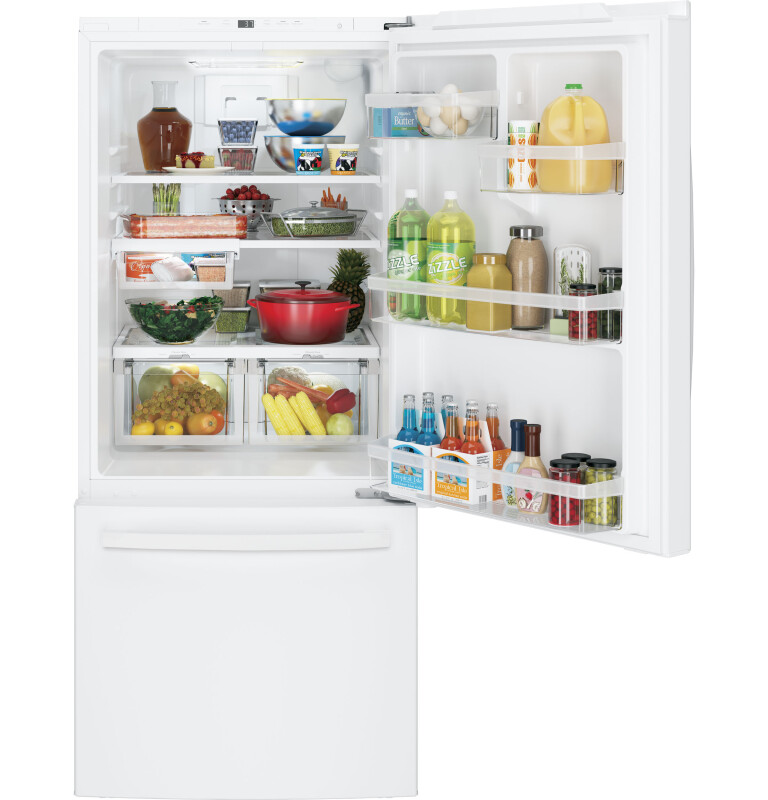 21.0 Cu. Ft. Bottom-Freezer Refrigerator GDE21EGKWW
