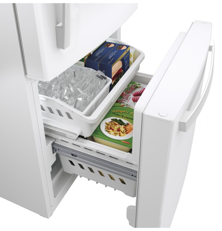21.0 Cu. Ft. Bottom-Freezer Refrigerator GDE21EGKWW