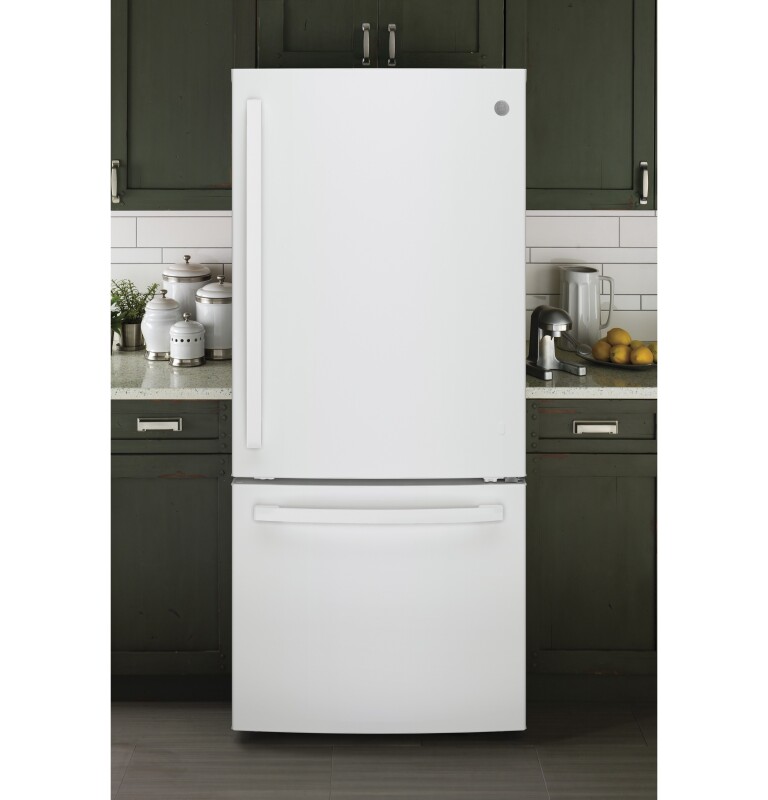 21.0 Cu. Ft. Bottom-Freezer Refrigerator GDE21EGKWW
