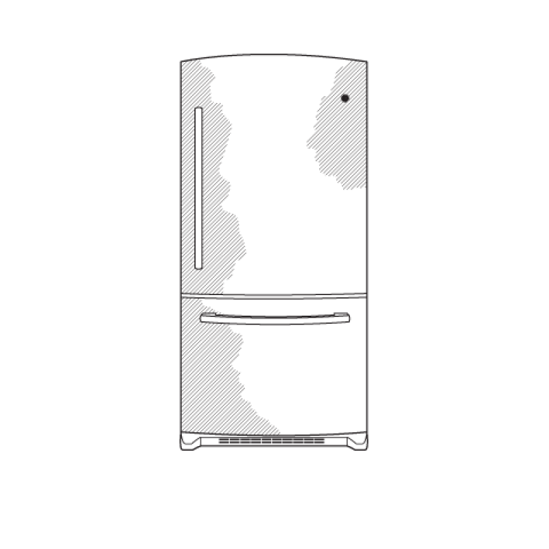 23.1 Cu. Ft. Bottom-Freezer Refrigerator GDE23ESESS