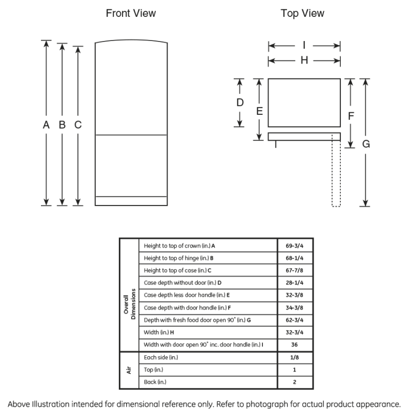 23.1 Cu. Ft. Bottom-Freezer Refrigerator GDE23ETEBB