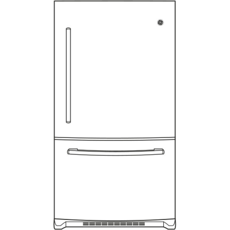 24.9 Cu. Ft. Bottom-Freezer Drawer Refrigerator GDE25EGKBB