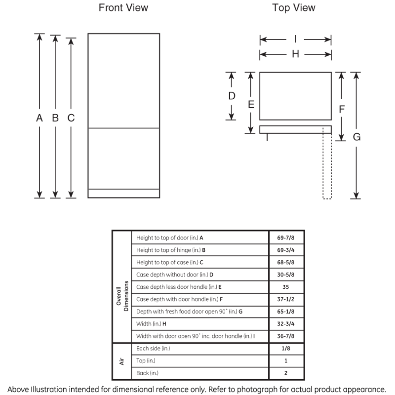 24.9 Cu. Ft. Bottom-Freezer Drawer Refrigerator GDE25EGKBB