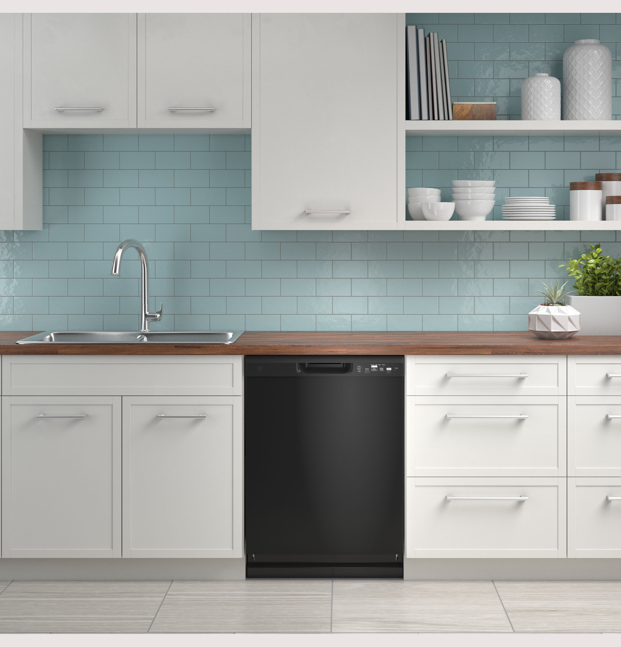 Dishwasher with Front Controls with Power Cord GDF511PGRBB