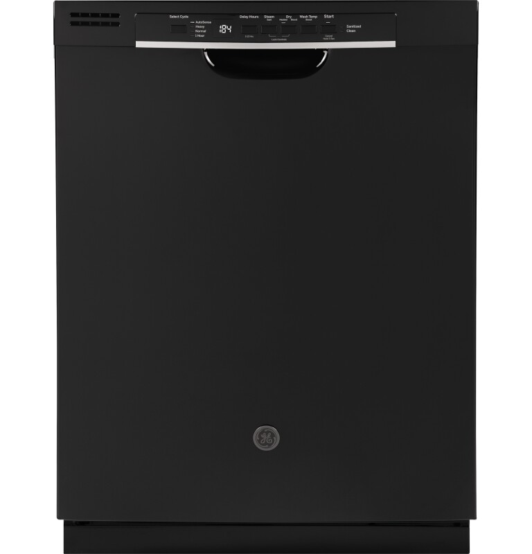 Front Control with Plastic Interior Dishwasher with Sanitize Cycle & Dry Boost GDF530PGMBB