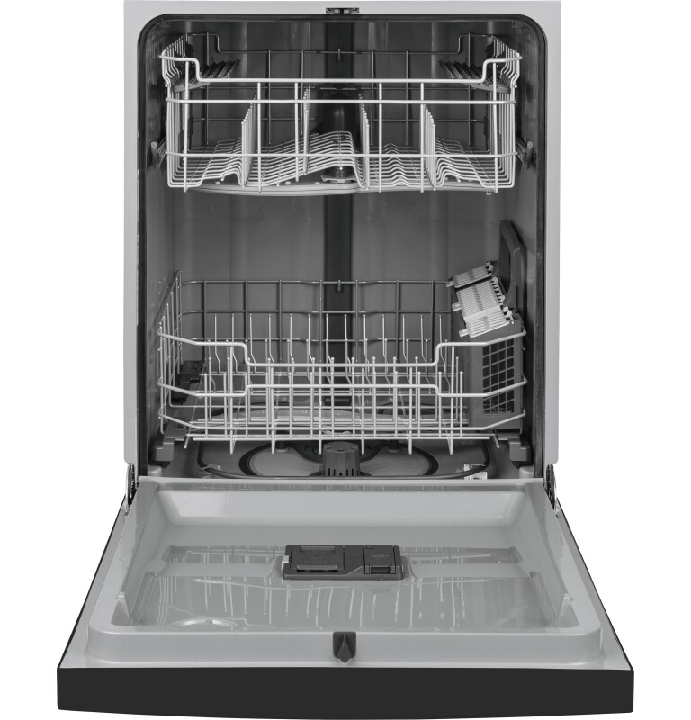 Front Control with Plastic Interior Dishwasher with Sanitize Cycle & Dry Boost GDF530PGMBB