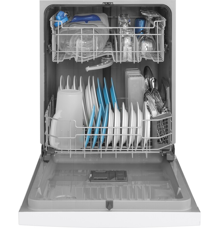 Front Control with Plastic Interior Dishwasher with Sanitize Cycle & Dry Boost GDF530PGMWW