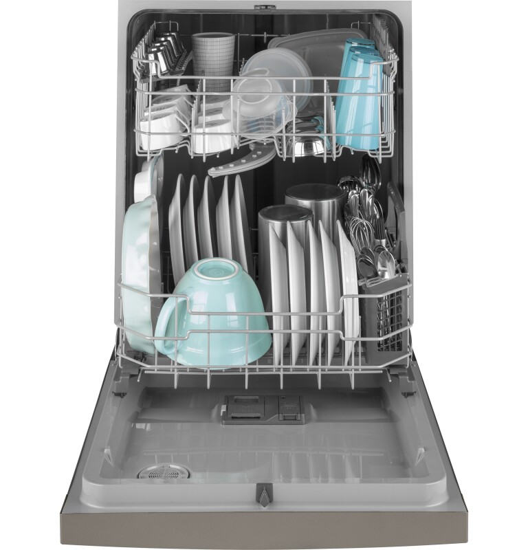 Front Control with Plastic Interior Dishwasher with Sanitize Cycle & Dry Boost GDF530PMMES