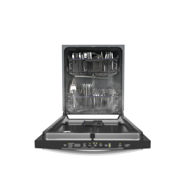 Hybrid Stainless Steel Interior Dishwasher with Front Controls GDF540HGDBB