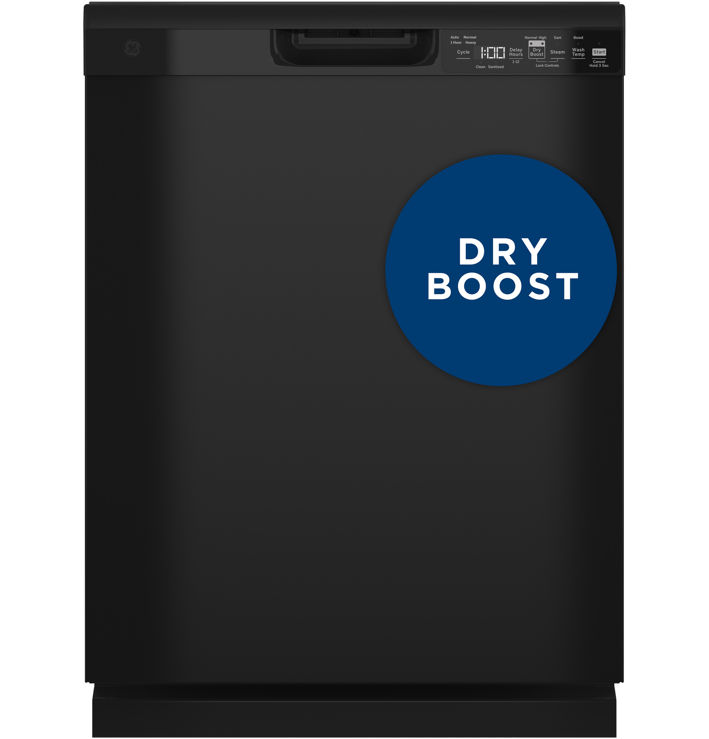 Front Control with Plastic Interior Dishwasher with Sanitize Cycle & Dry Boost GDF550PGRBB