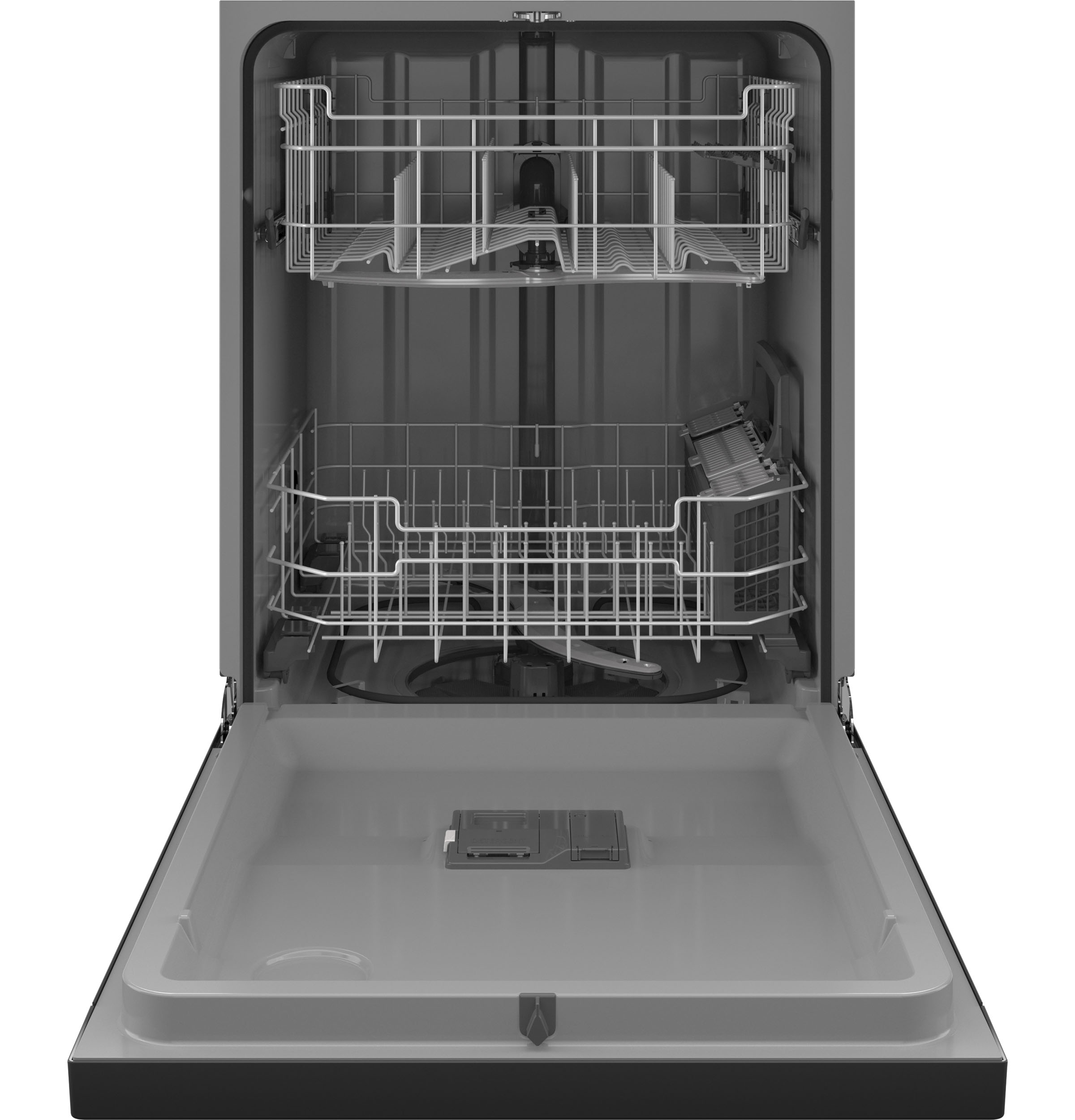 Front Control with Plastic Interior Dishwasher with Sanitize Cycle & Dry Boost GDF550PGRBB