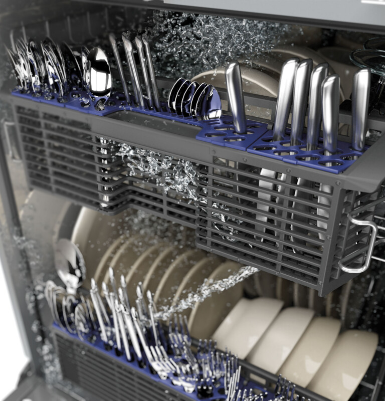 Stainless Steel Interior Dishwasher with Front Controls GDF570SGFBB