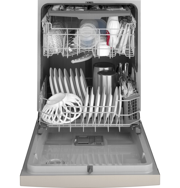 Front Control with Plastic Interior Dishwasher with Sanitize Cycle & Dry Boost GDF630PSMSS