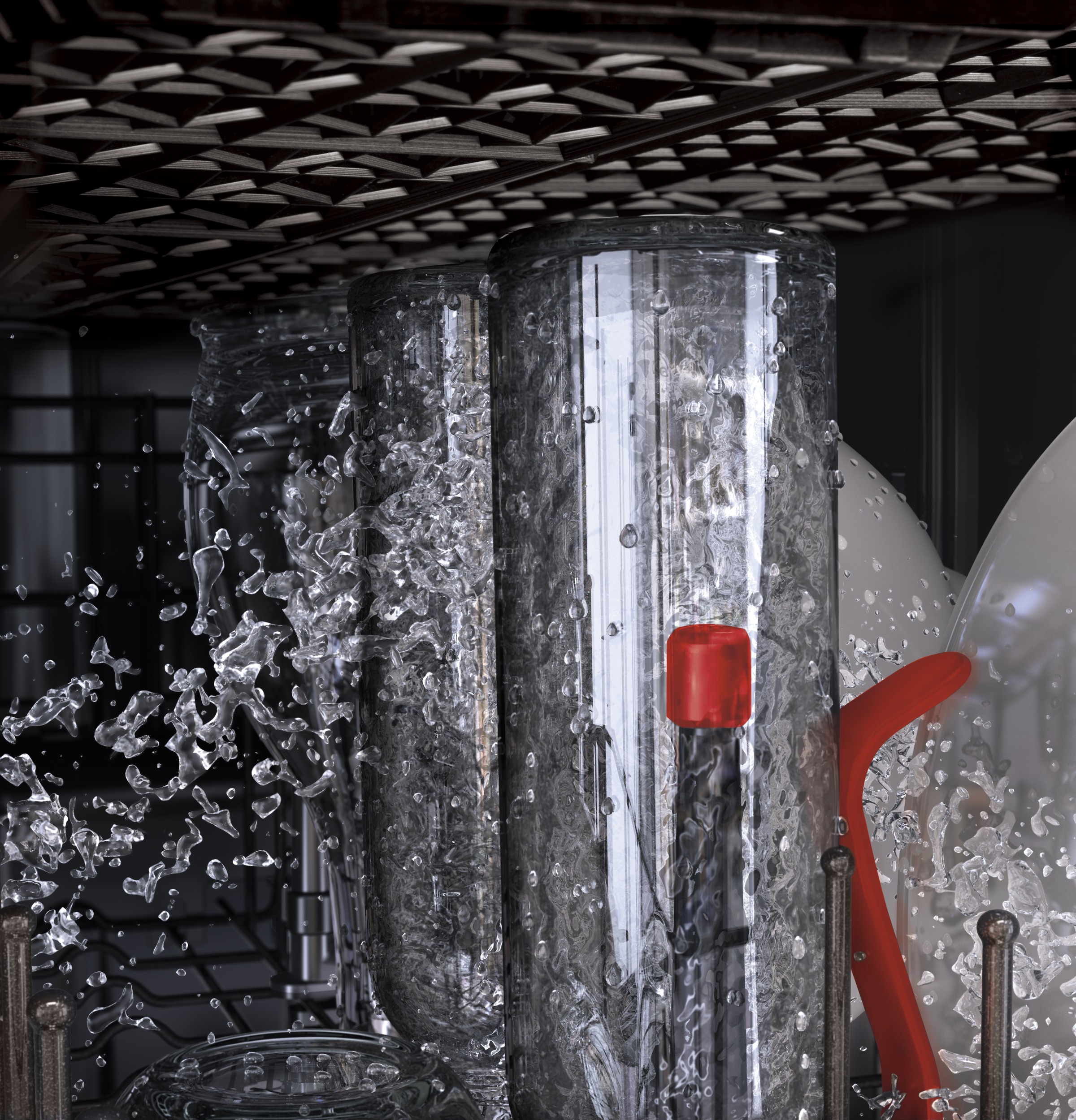 Stainless Steel Interior Dishwasher with Front Controls GDF650SGJBB