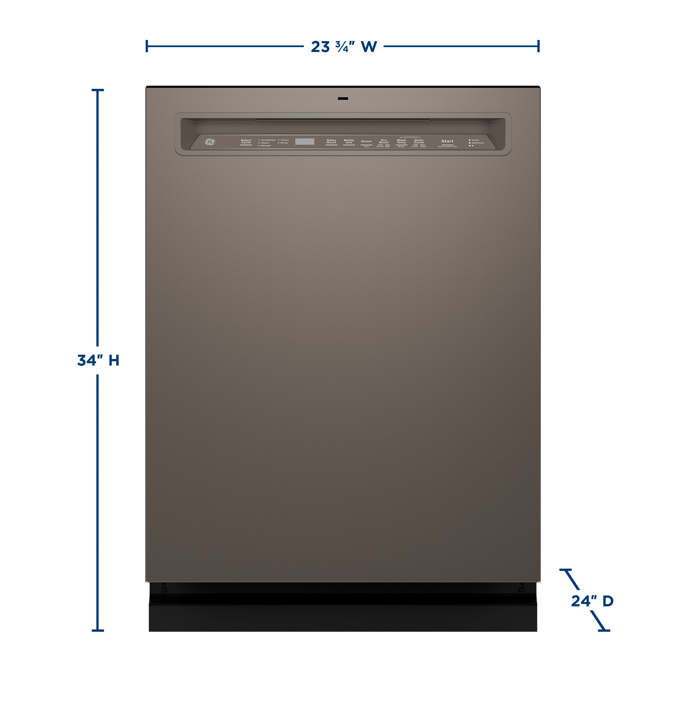 Ge® Energy Star® Front Control With Stainless Steel Interior Dishwasher With Sanitize Cycle GDF650SMVES