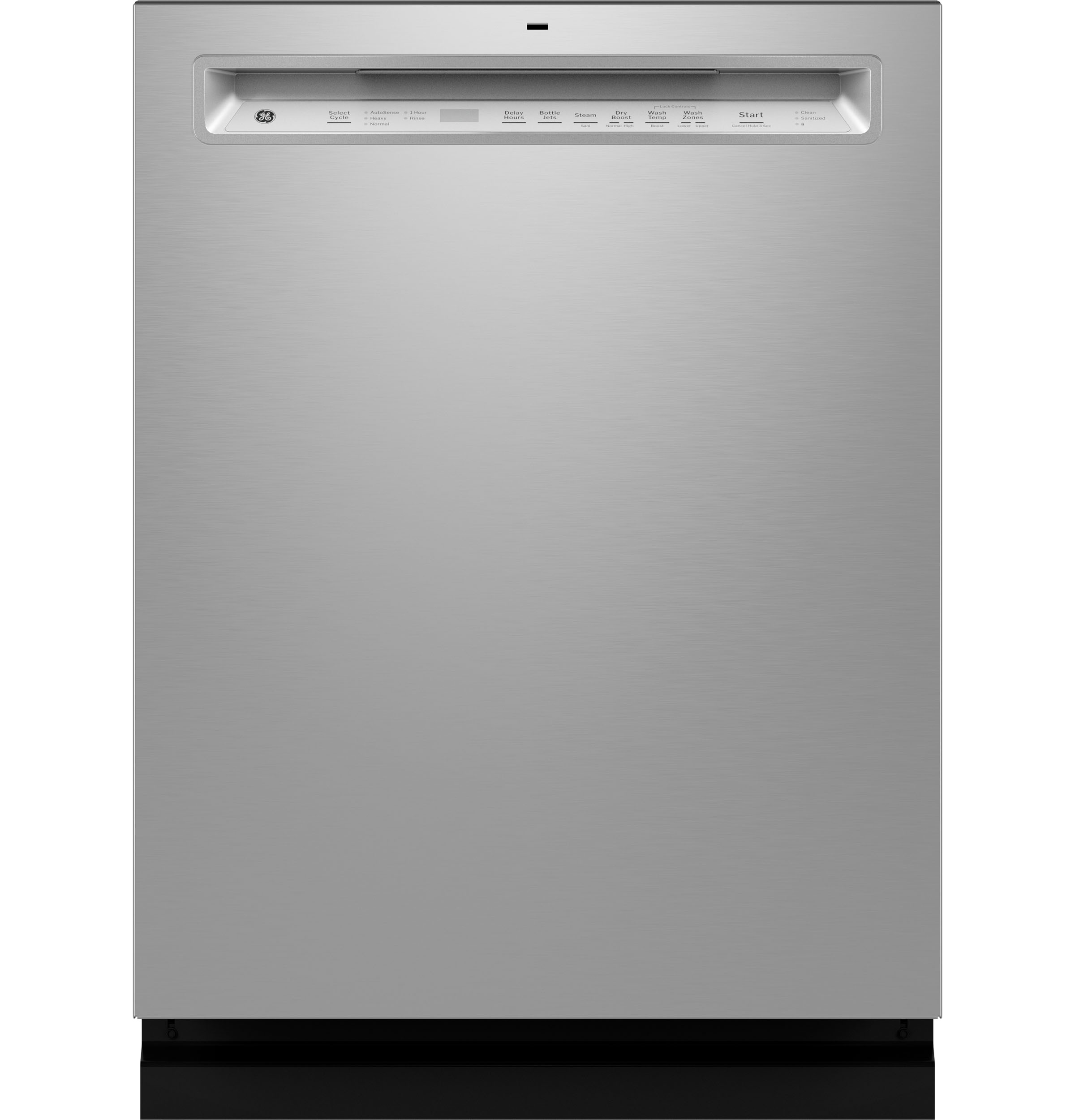 Front Control with Stainless Steel Interior Dishwasher with Sanitize Cycle GDF650SYVFS