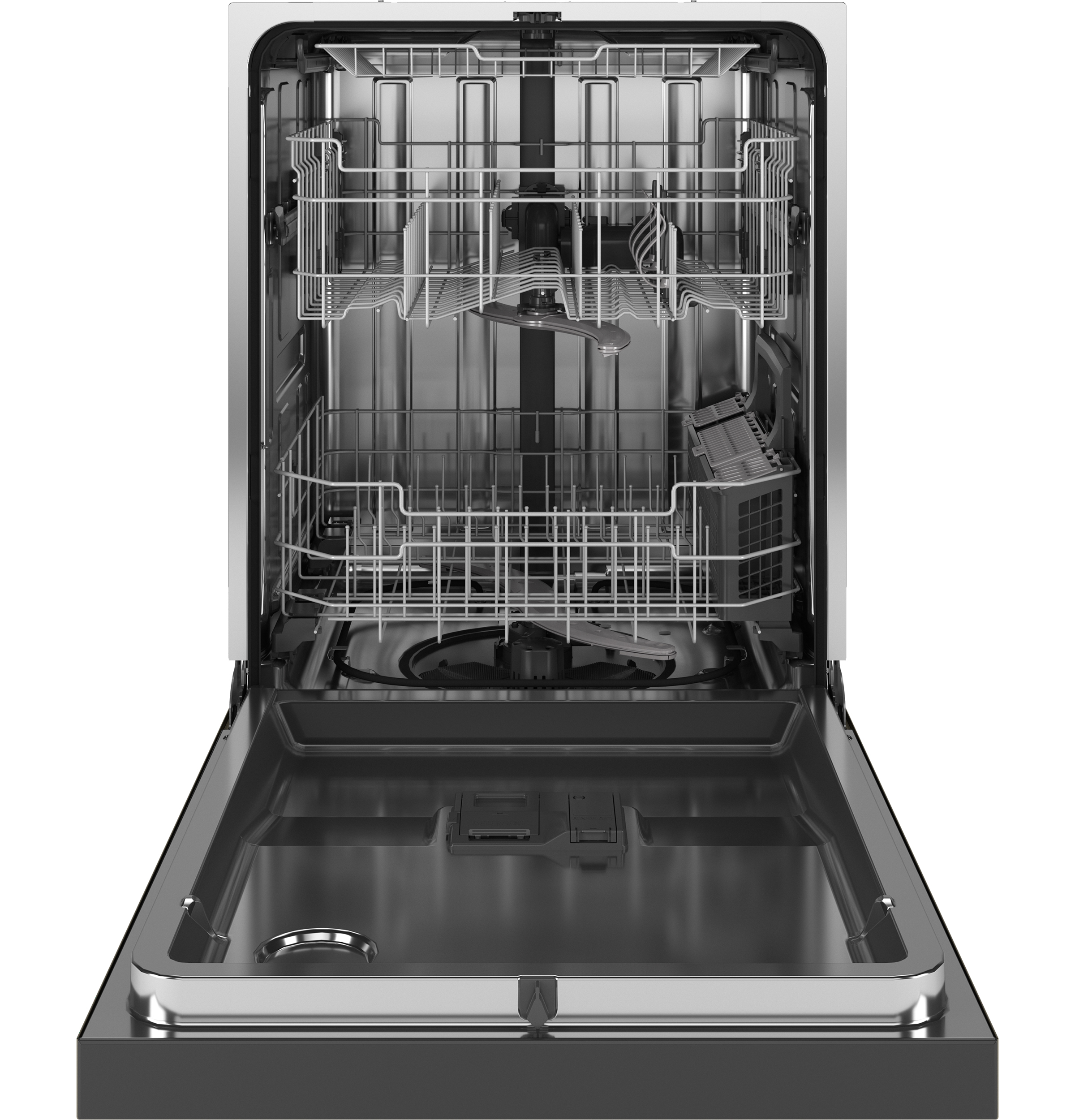 Front Control with Stainless Steel Interior Dishwasher with Sanitize Cycle GDF650SYVFS