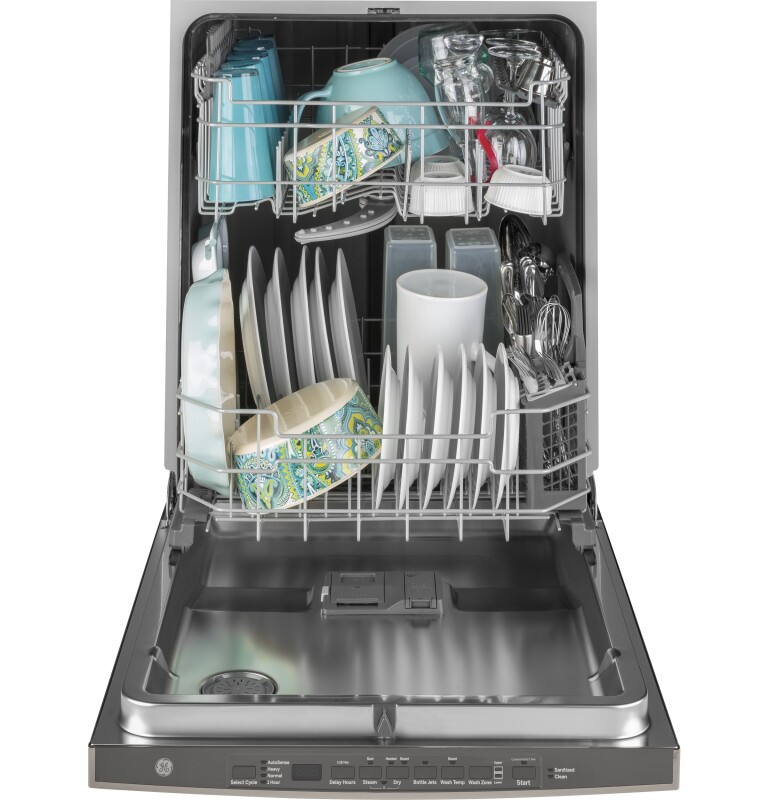 Hybrid Stainless Steel Interior Dishwasher with Hidden Controls GDP615HBMTS