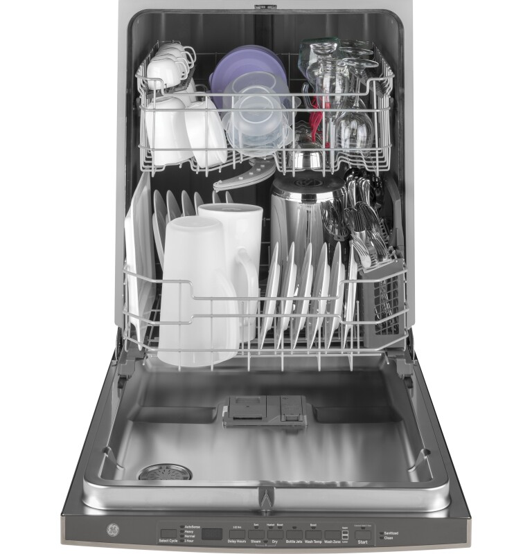 Hybrid Stainless Steel Interior Dishwasher with Hidden Controls GDP615HFMDS