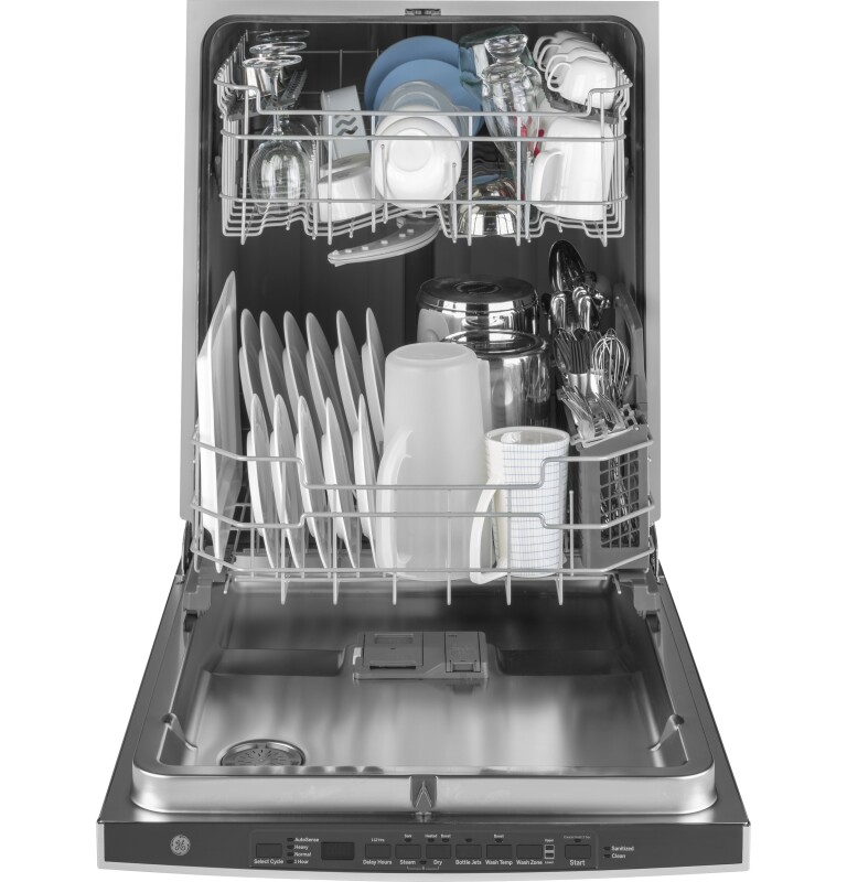 Hybrid Stainless Steel Interior Fingerprint Resistant Dishwasher with Hidden Controls GDP615HYNFS