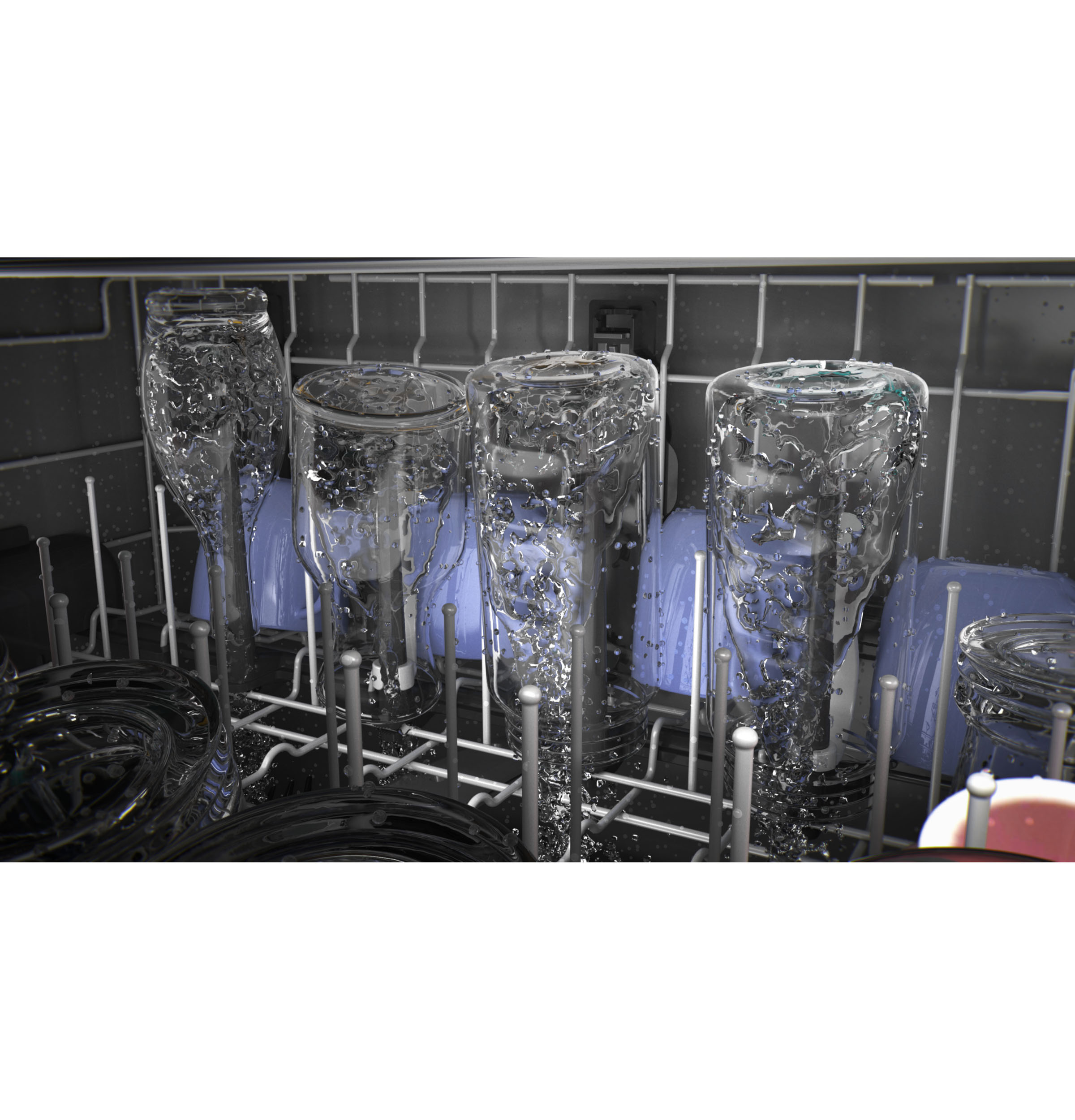 Top Control with Plastic Interior Dishwasher with Sanitize Cycle & Dry Boost GDP630PGRWW