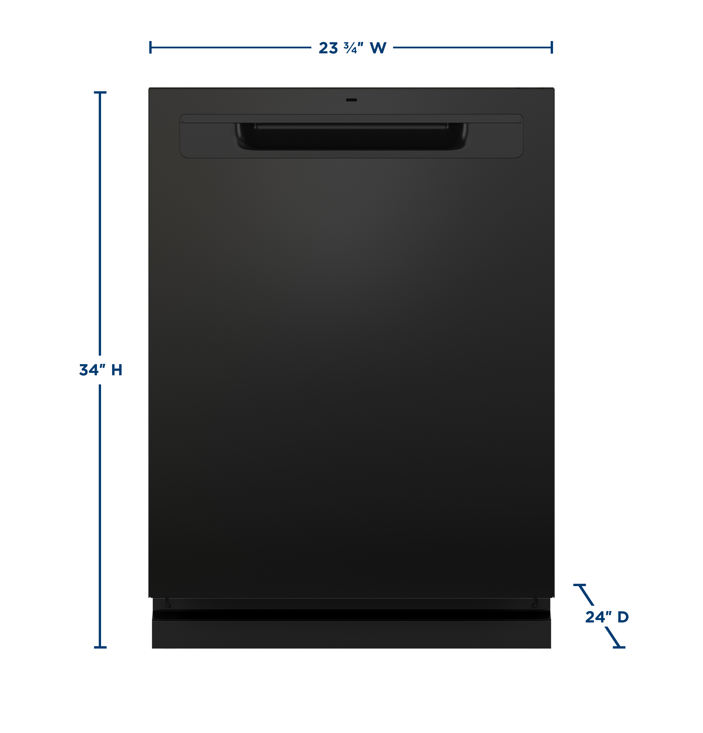 GE® ENERGY STAR® Top Control with Stainless Steel Interior Dishwasher with Sanitize Cycle GDP670SGVBB