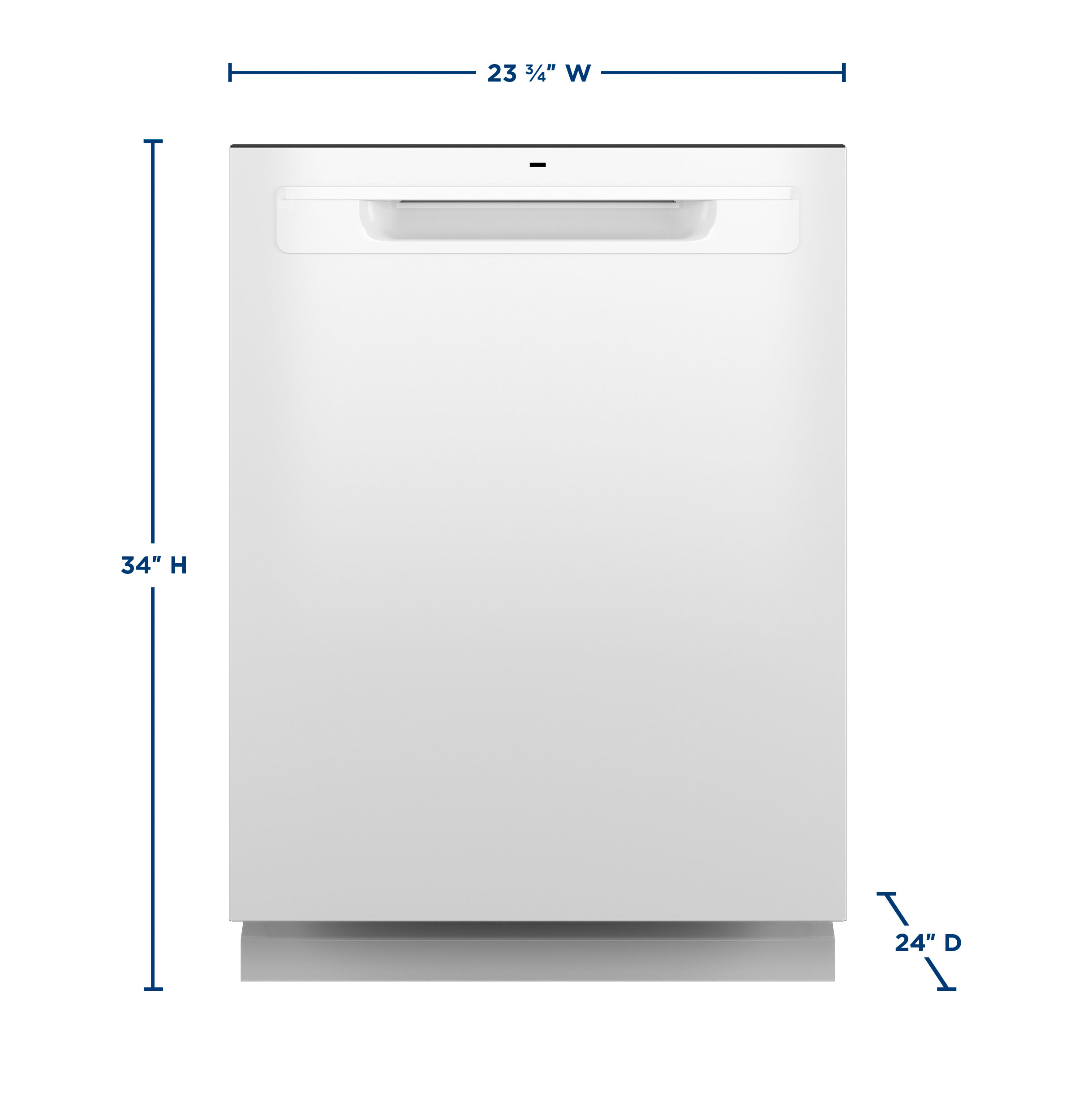 Top Control with Stainless Steel Interior Dishwasher with Sanitize Cycle GDP670SGVWW