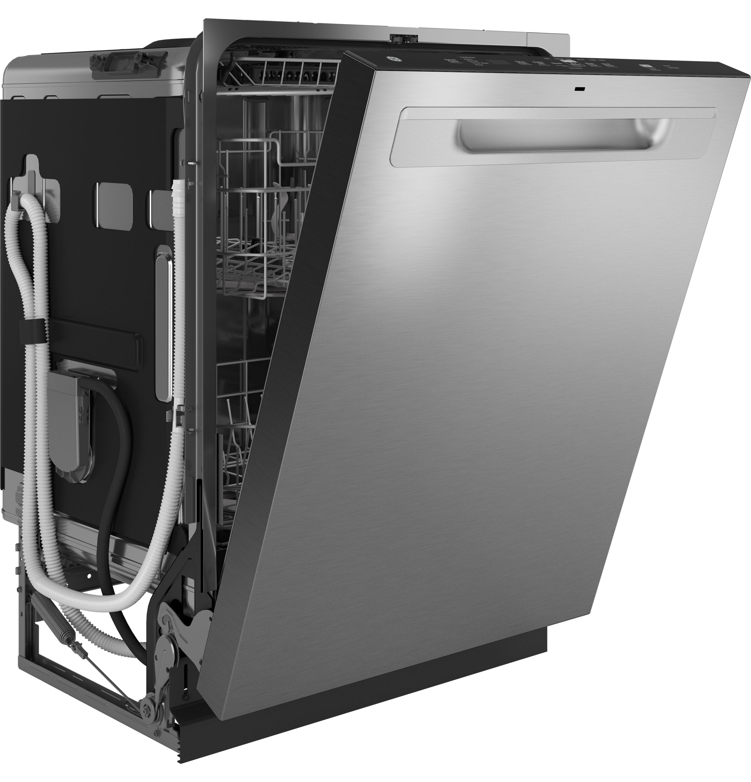 Ge® Energy Star® Fingerprint Resistant Top Control With Stainless Steel Interior Dishwasher With Sanitize Cycle GDP670SYVFS