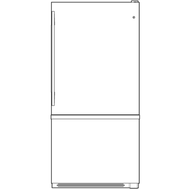 18.1 Cu. Ft. Bottom-Freezer Drawer Refrigerator GDS18LCRBB