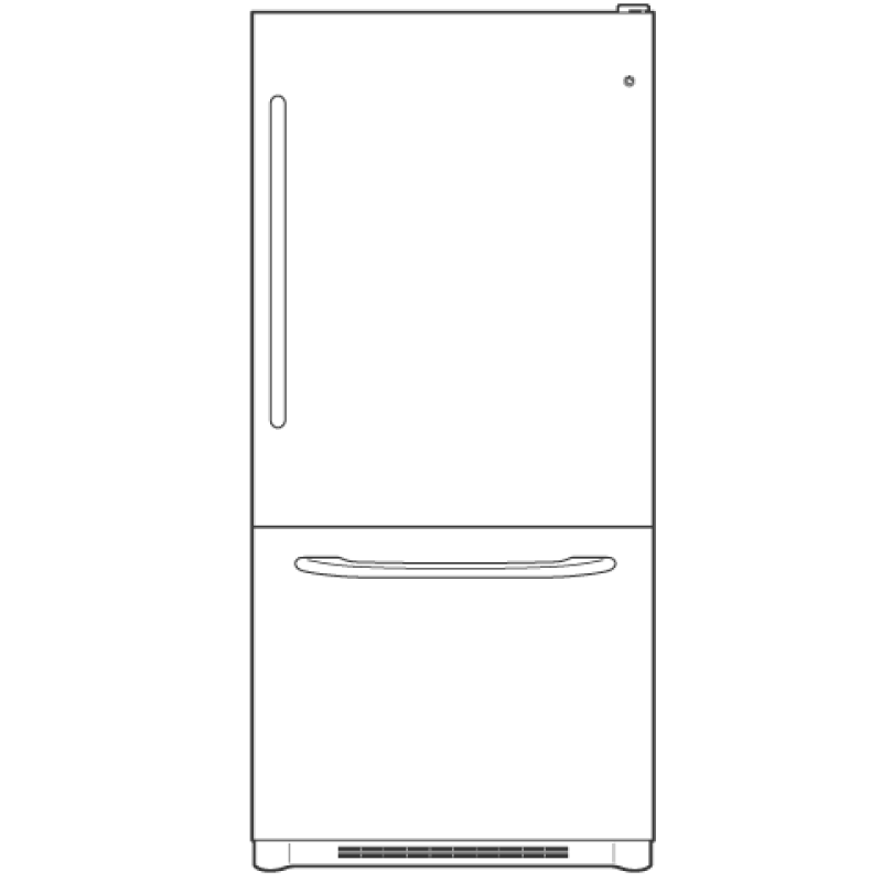 19.5 Cu. Ft. Bottom-Freezer Drawer Refrigerator GDS20KBSBB