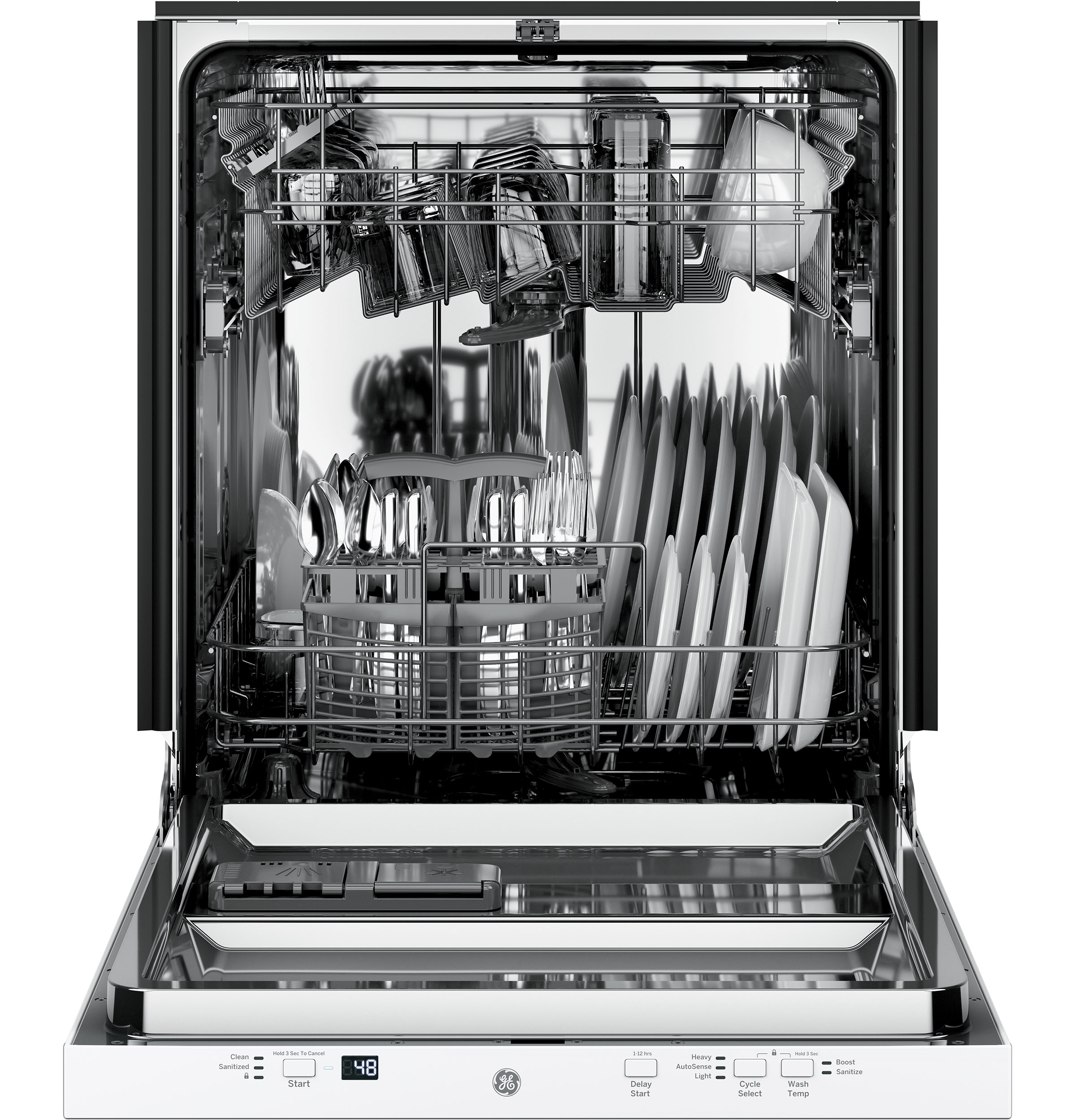 ADA Compliant Stainless Steel Interior Dishwasher with Sanitize Cycle GDT225SGLWW