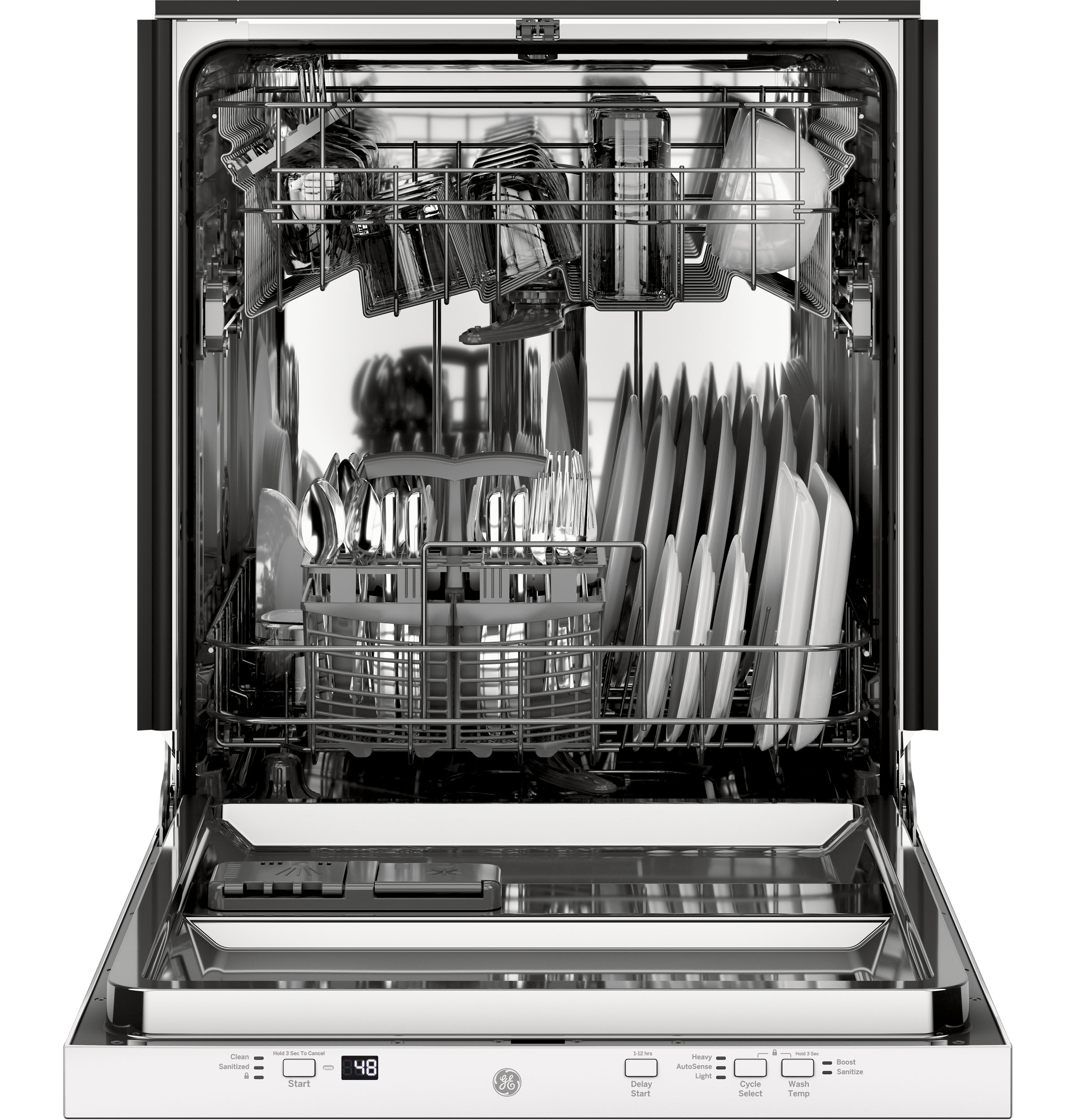 ADA Compliant Stainless Steel Interior Dishwasher with Sanitize Cycle GDT226SGLWW