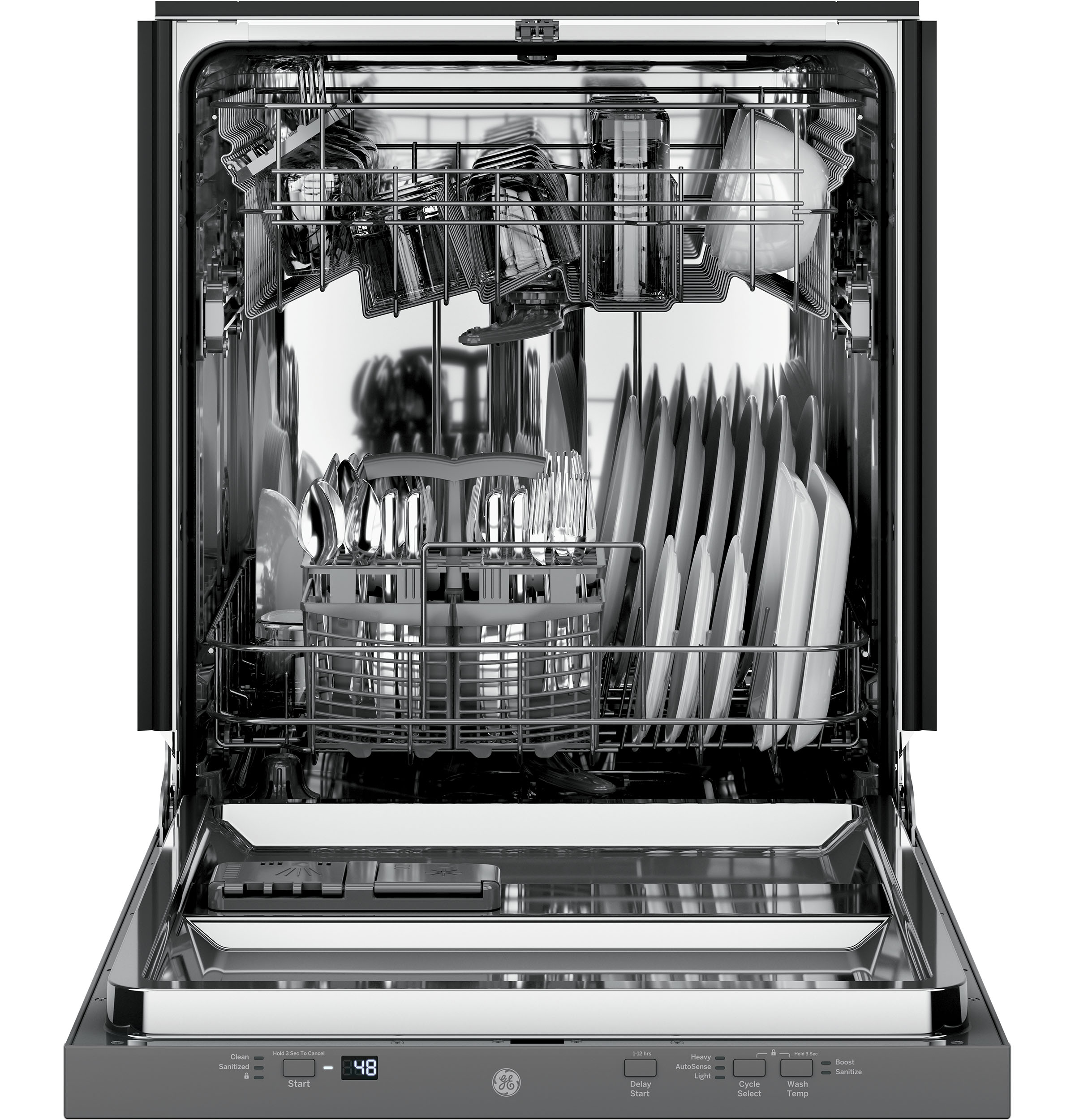 ADA Compliant Stainless Steel Interior Panel-Ready Dishwasher with Sanitize Cycle GDT226SILII