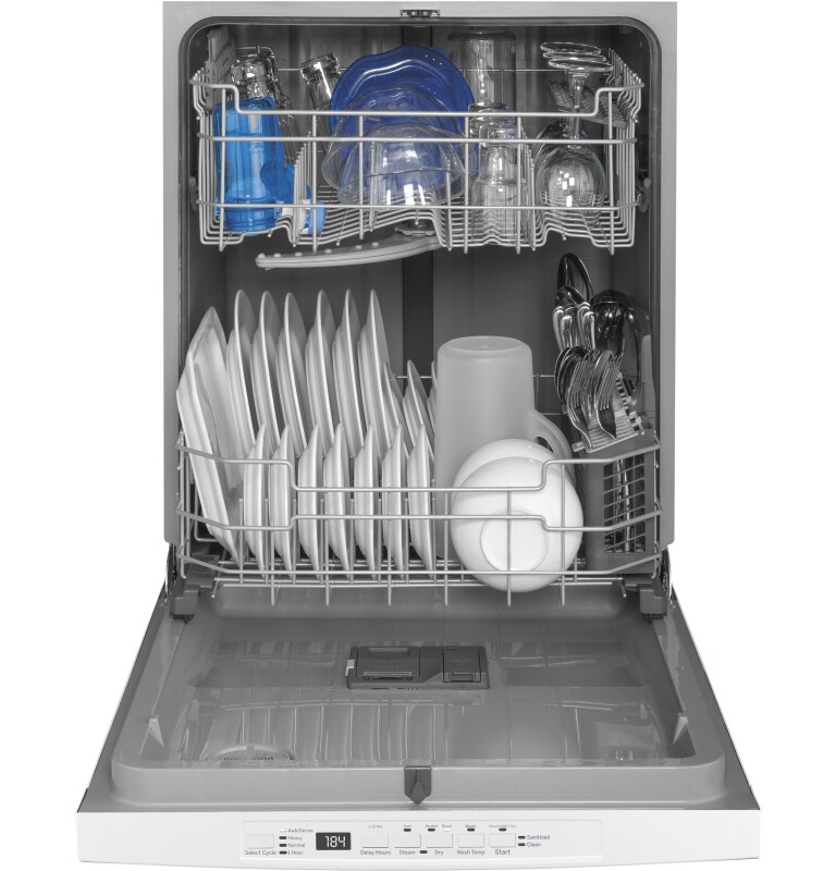 Top Control with Plastic Interior Dishwasher with Sanitize Cycle & Dry Boost GDT530PGPWW
