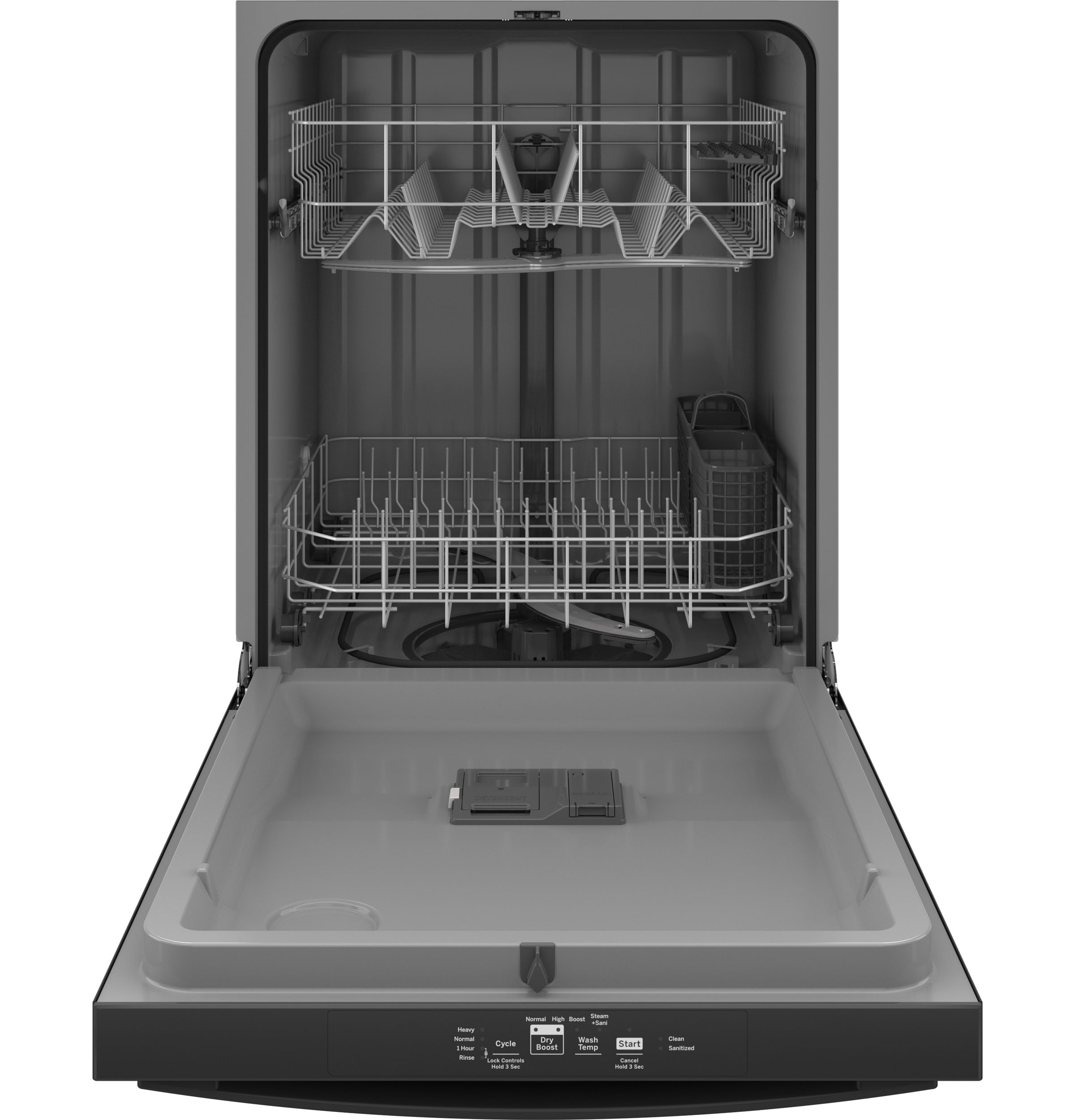 GE® ENERGY STAR® Top Control with Plastic Interior Dishwasher with Sanitize Cycle & Dry Boost GDT535PGRBB
