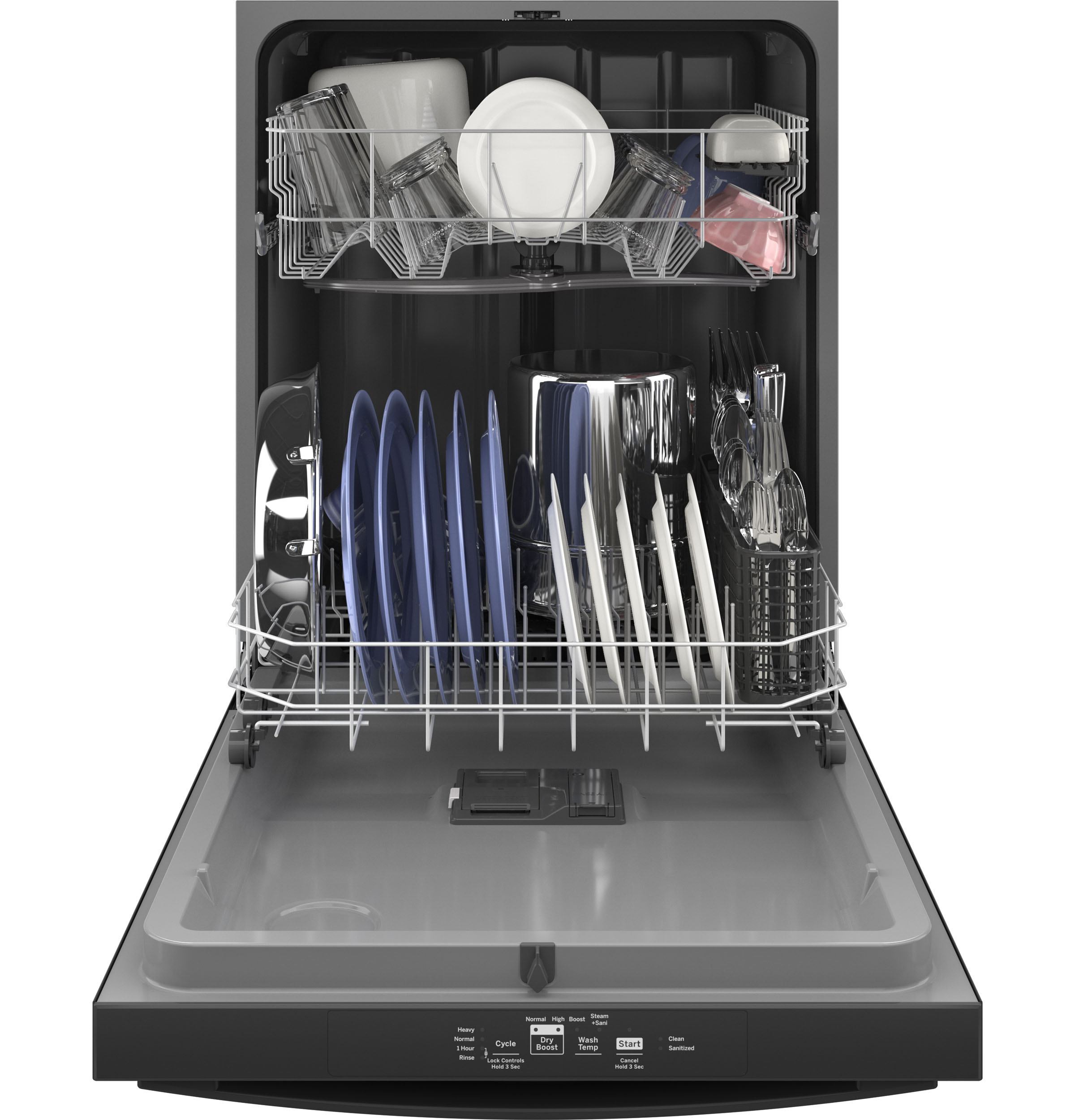 GE® ENERGY STAR® Top Control with Plastic Interior Dishwasher with Sanitize Cycle & Dry Boost GDT535PGRBB