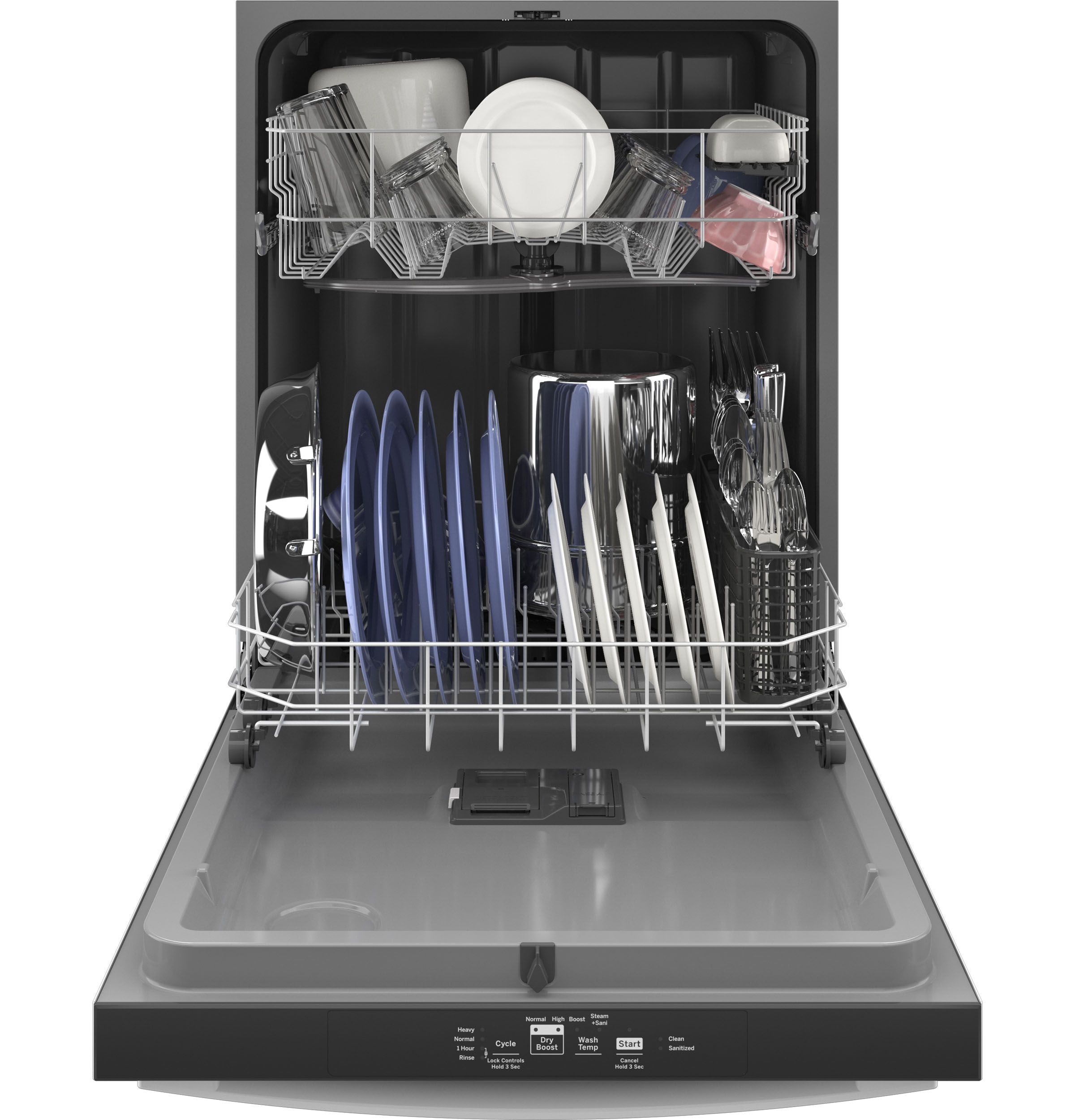 Ge® Energy Star® Top Control With Plastic Interior Dishwasher With Sanitize Cycle & Dry Boost GDT535PGRWW