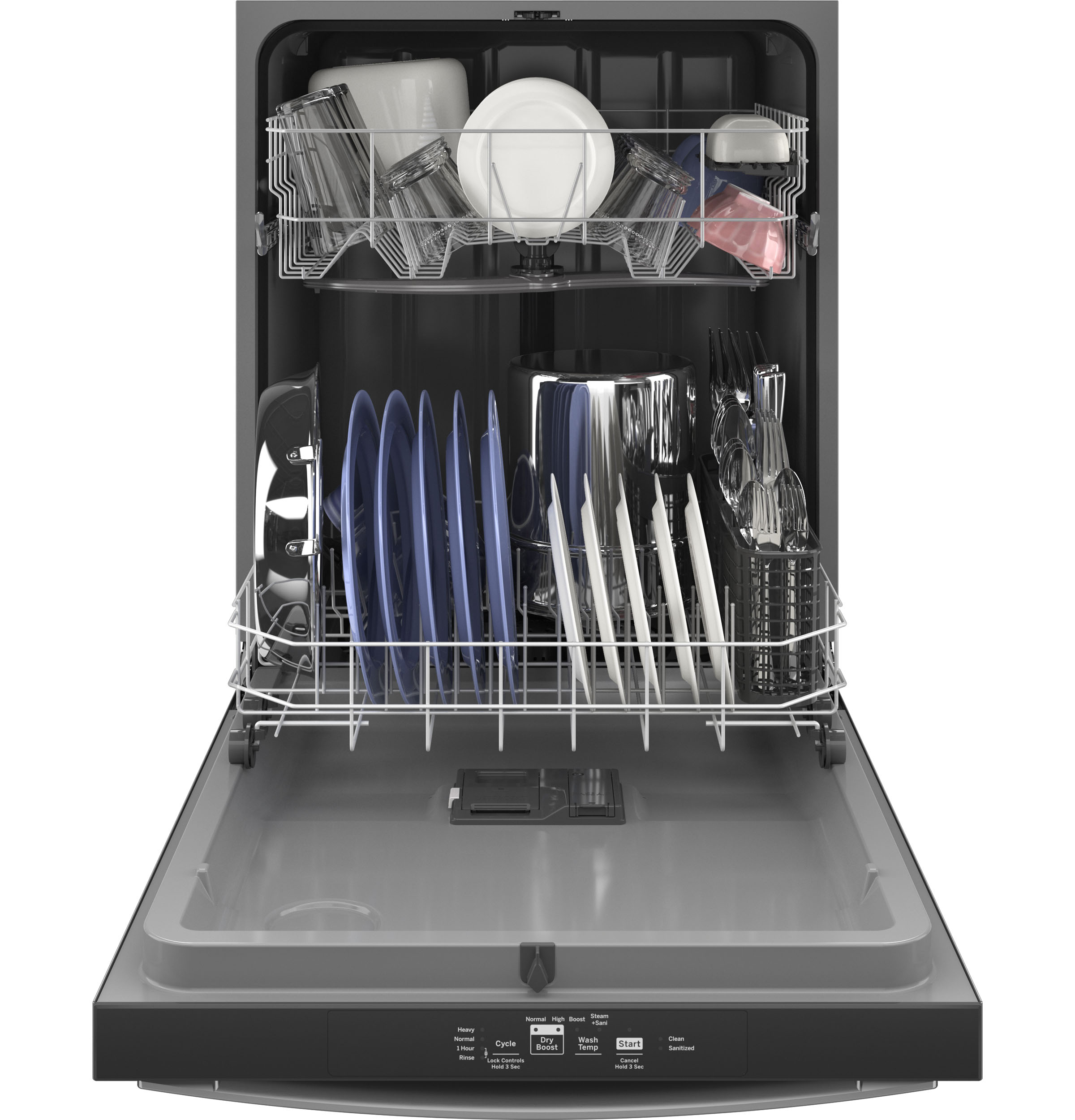 Top Control with Plastic Interior Dishwasher with Sanitize Cycle & Dry Boost GDT535PSRSS