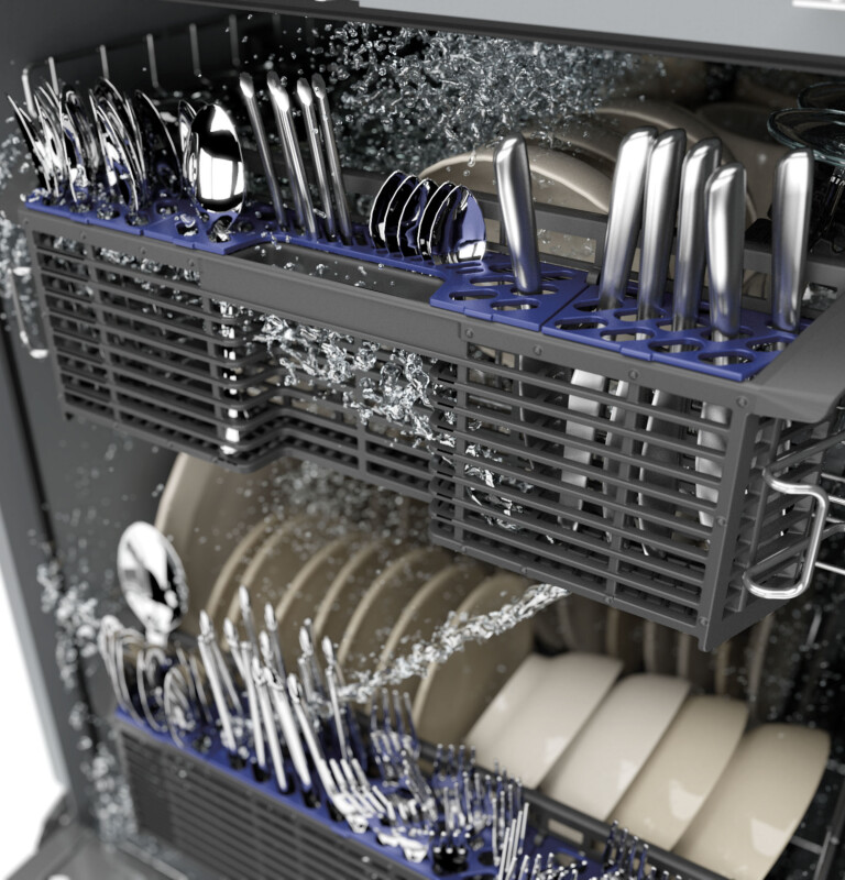 Hybrid Stainless Steel Interior Dishwasher with Hidden Controls GDT550HGDWW