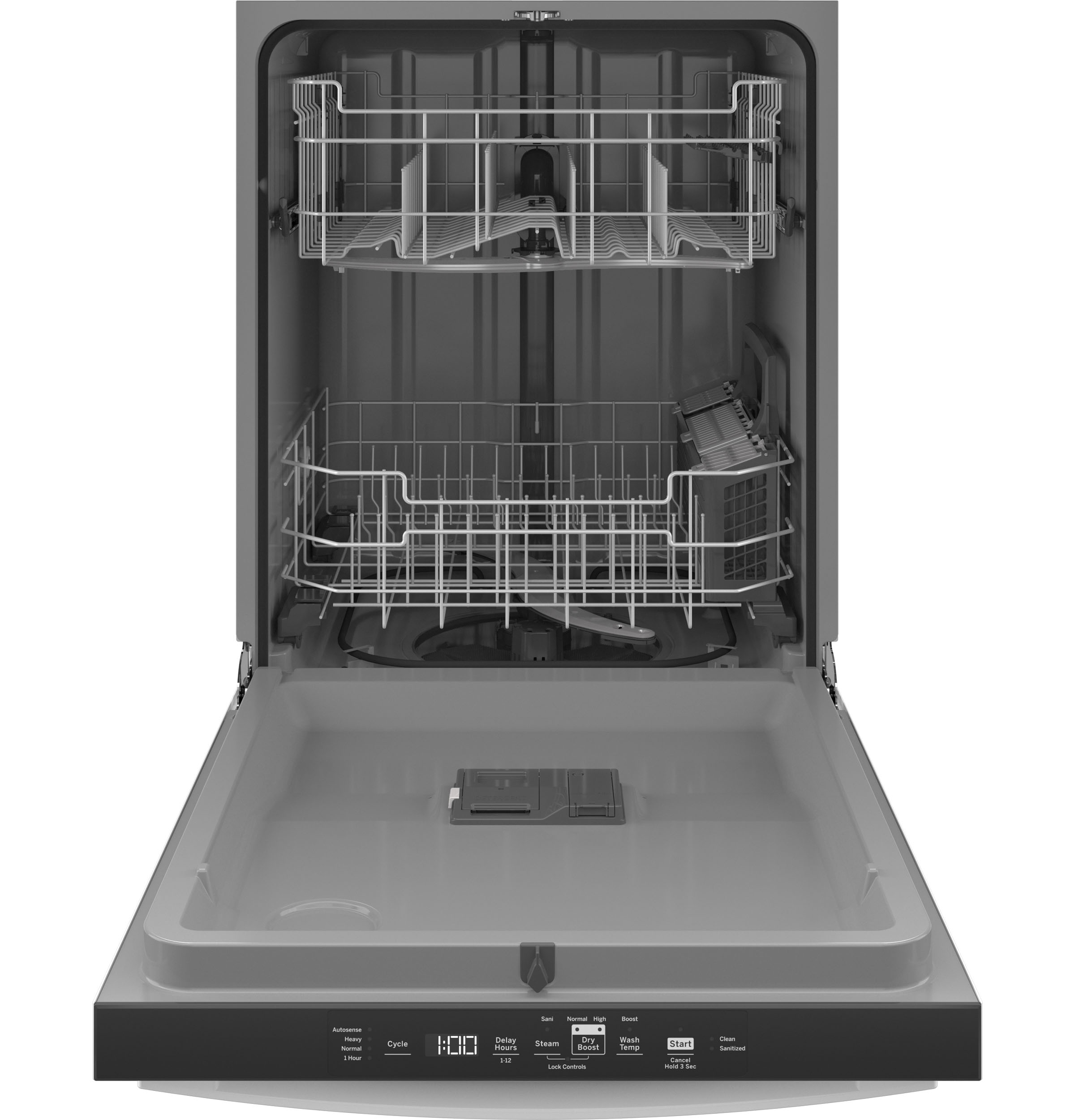 GE® ENERGY STAR® Top Control with Plastic Interior Dishwasher with Sanitize Cycle & Dry Boost GDT550PGRWW