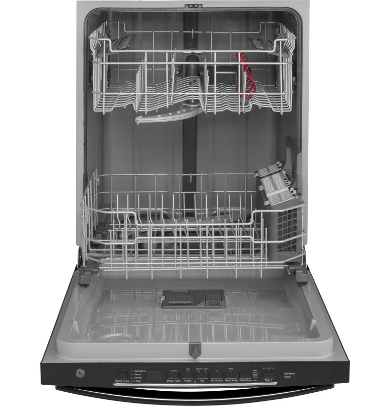 Top Control with Plastic Interior Dishwasher with Sanitize Cycle & Dry Boost GDT605PGMBB