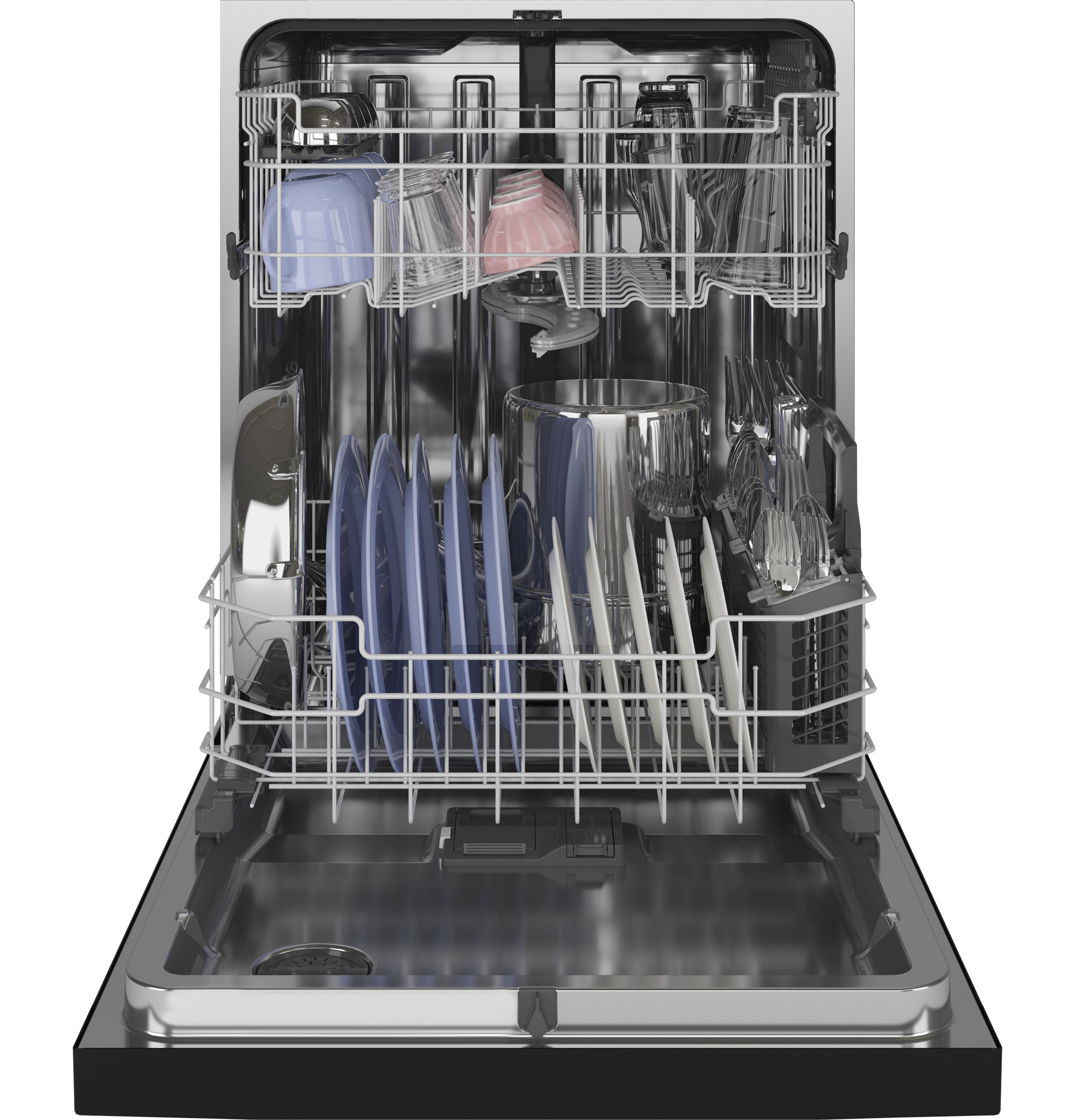 Top Control with Stainless Steel Interior Dishwasher with Sanitize Cycle & Dry Boost with Fan Assist GDT645SGNBB