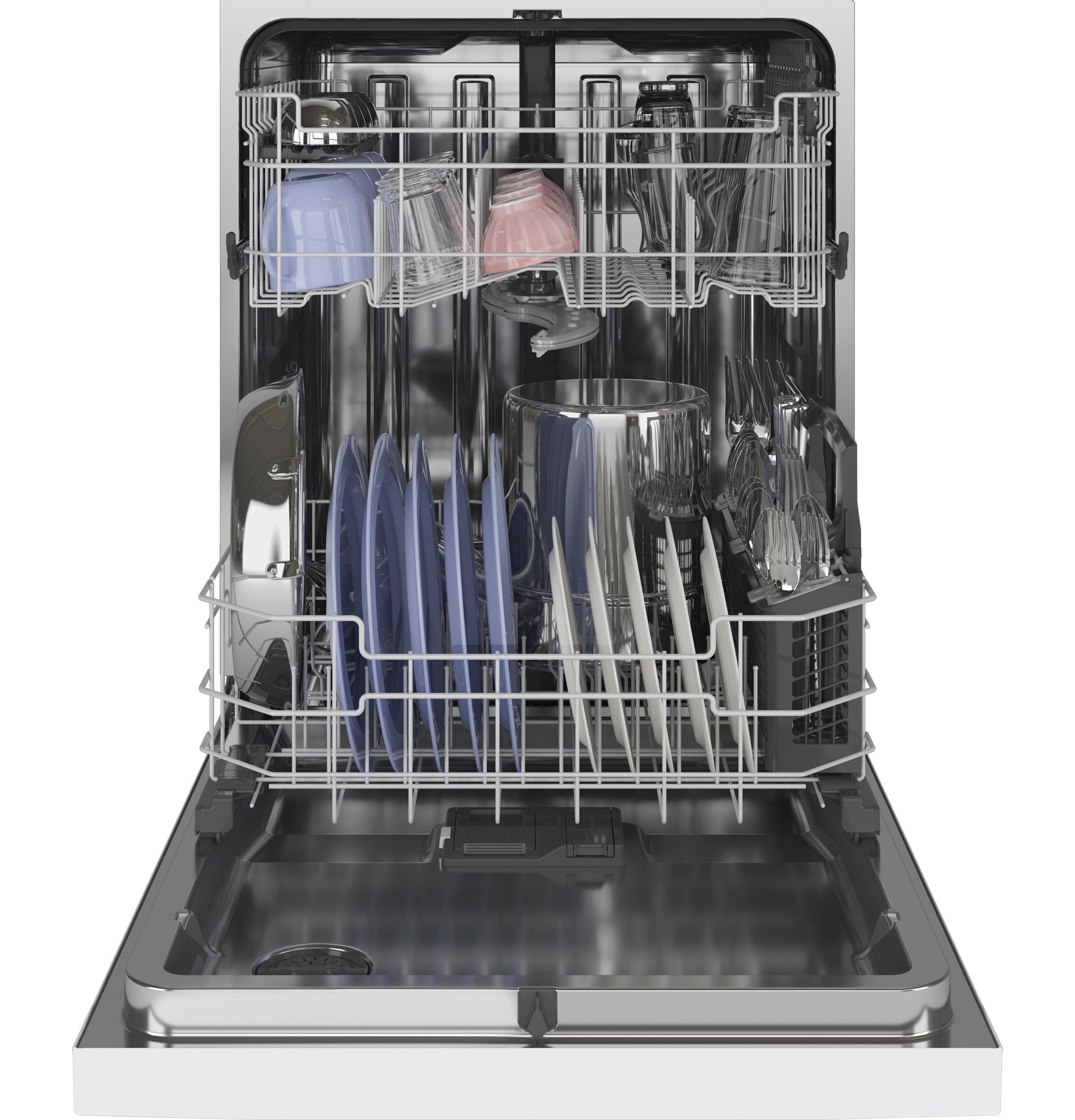 Top Control with Stainless Steel Interior Dishwasher with Sanitize Cycle & Dry Boost with Fan Assist GDT645SGNWW