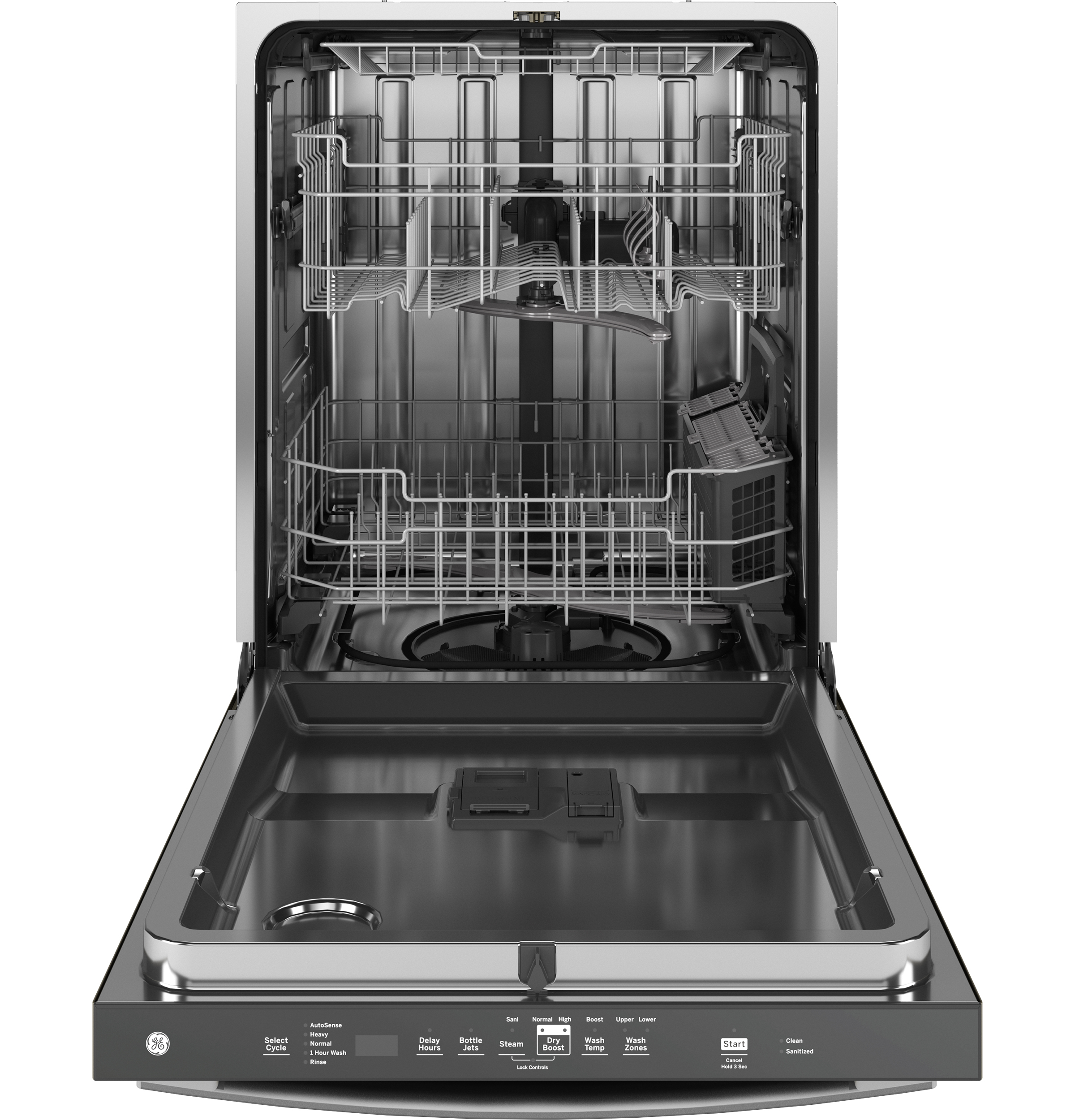 Fingerprint Resistant Top Control with Stainless Steel Interior Dishwasher with Sanitize Cycle GDT650SYVFS