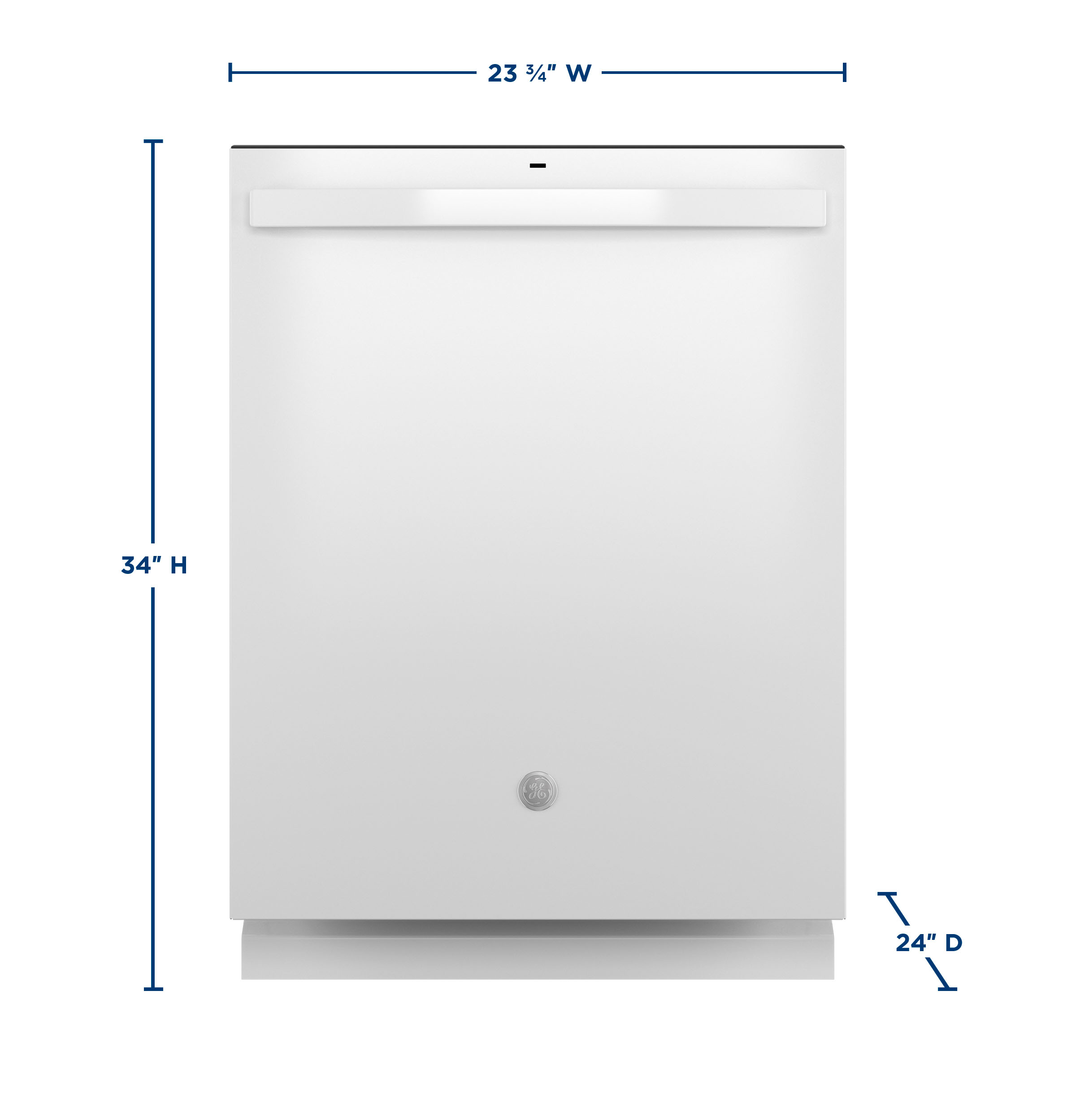 GE® ENERGY STAR® Top Control with Stainless Steel Interior Dishwasher with Sanitize Cycle GDT670SGVWW