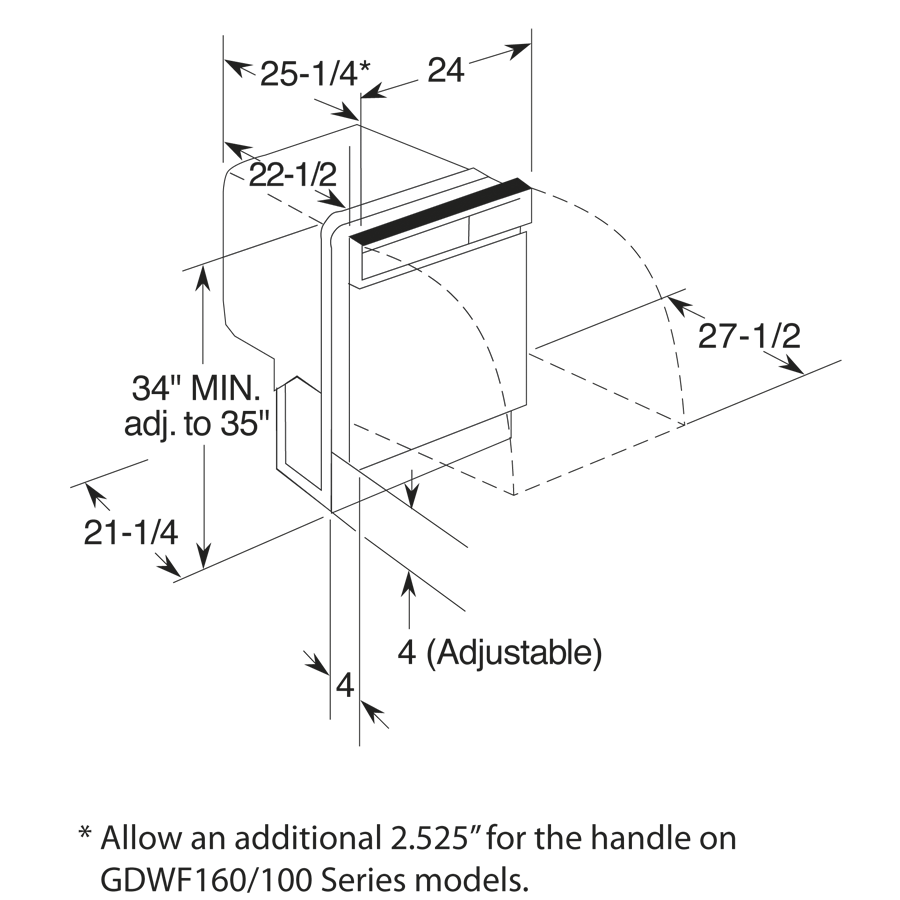 Built-In Dishwasher GDWF150VES