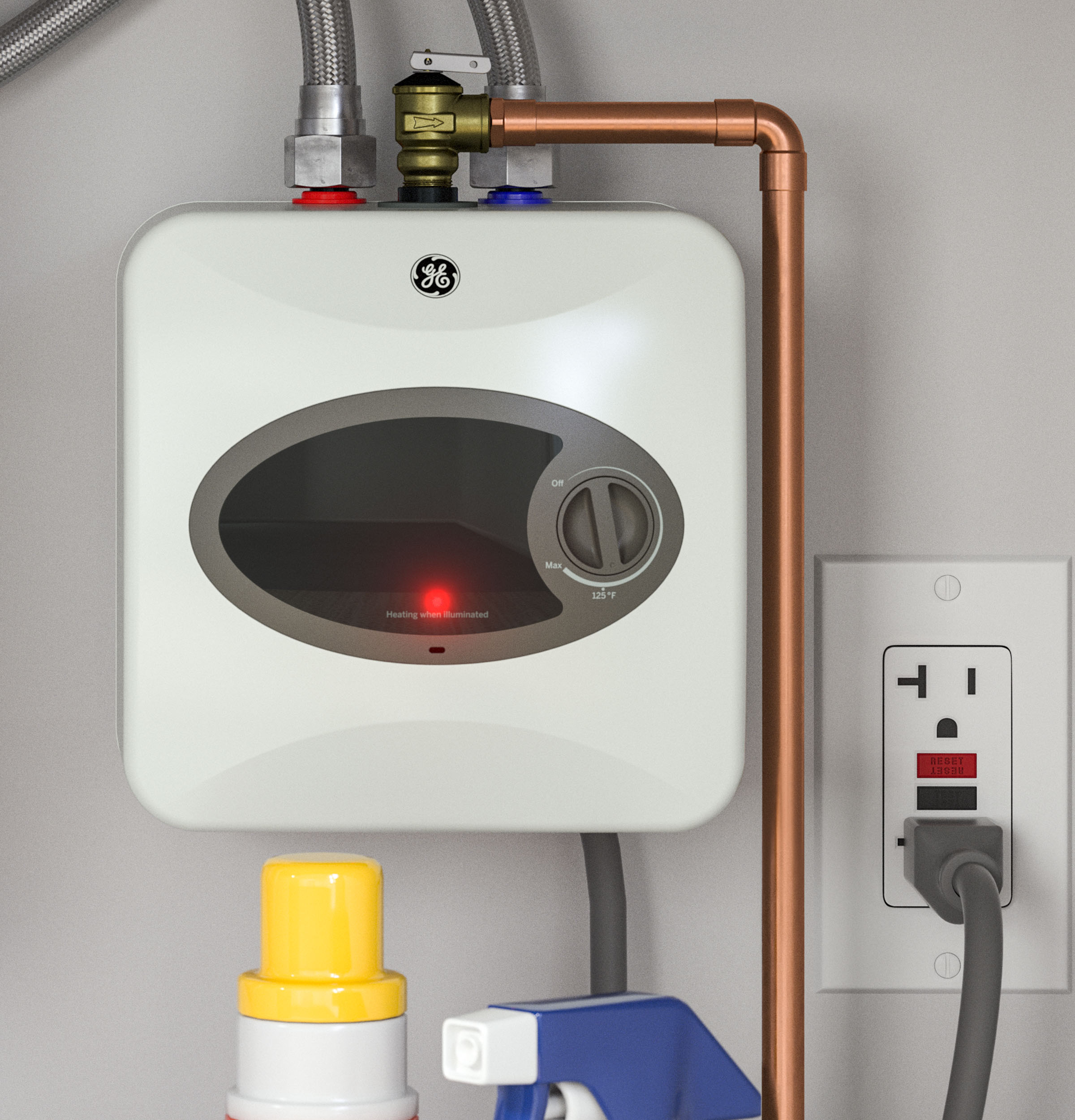 2.5 Gallon Electric Point of Use Water Heater GE02P08BAR