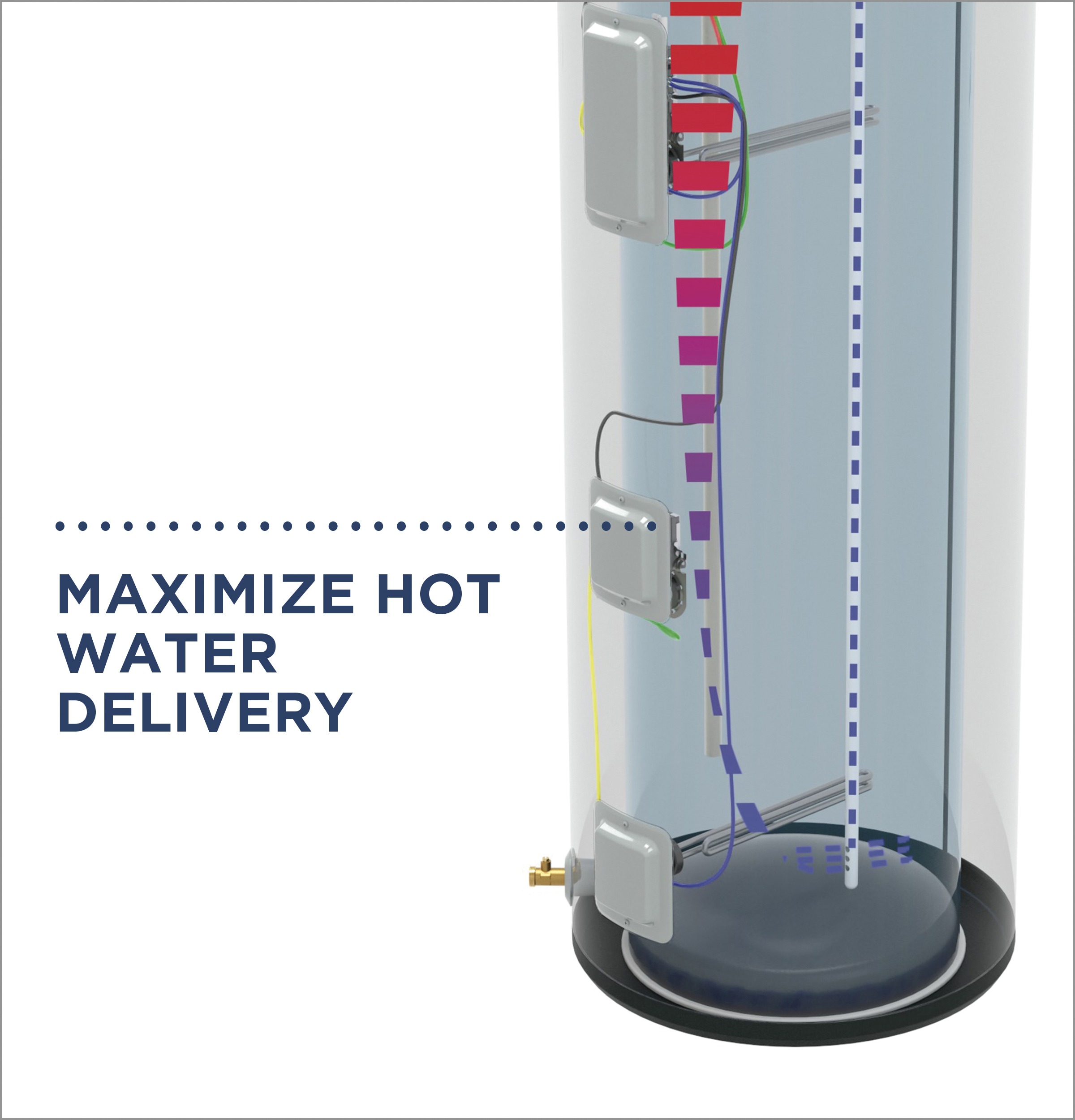 Smart 40 Gallon Electric Water Heater with Flexible Capacity GE40S10BMM