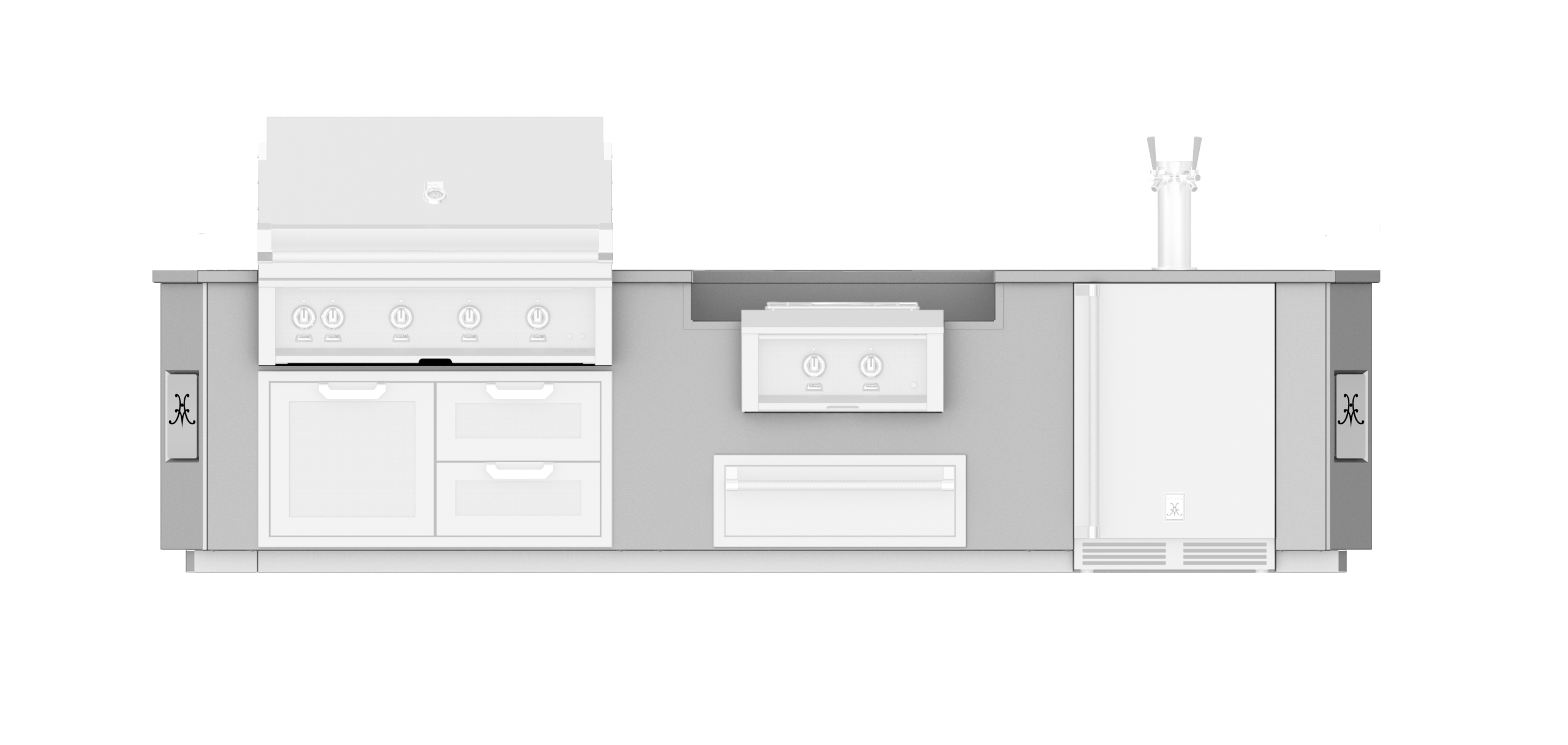 12′ Outdoor Living Suite with Power Burner and Beer Dispenser GESDP12